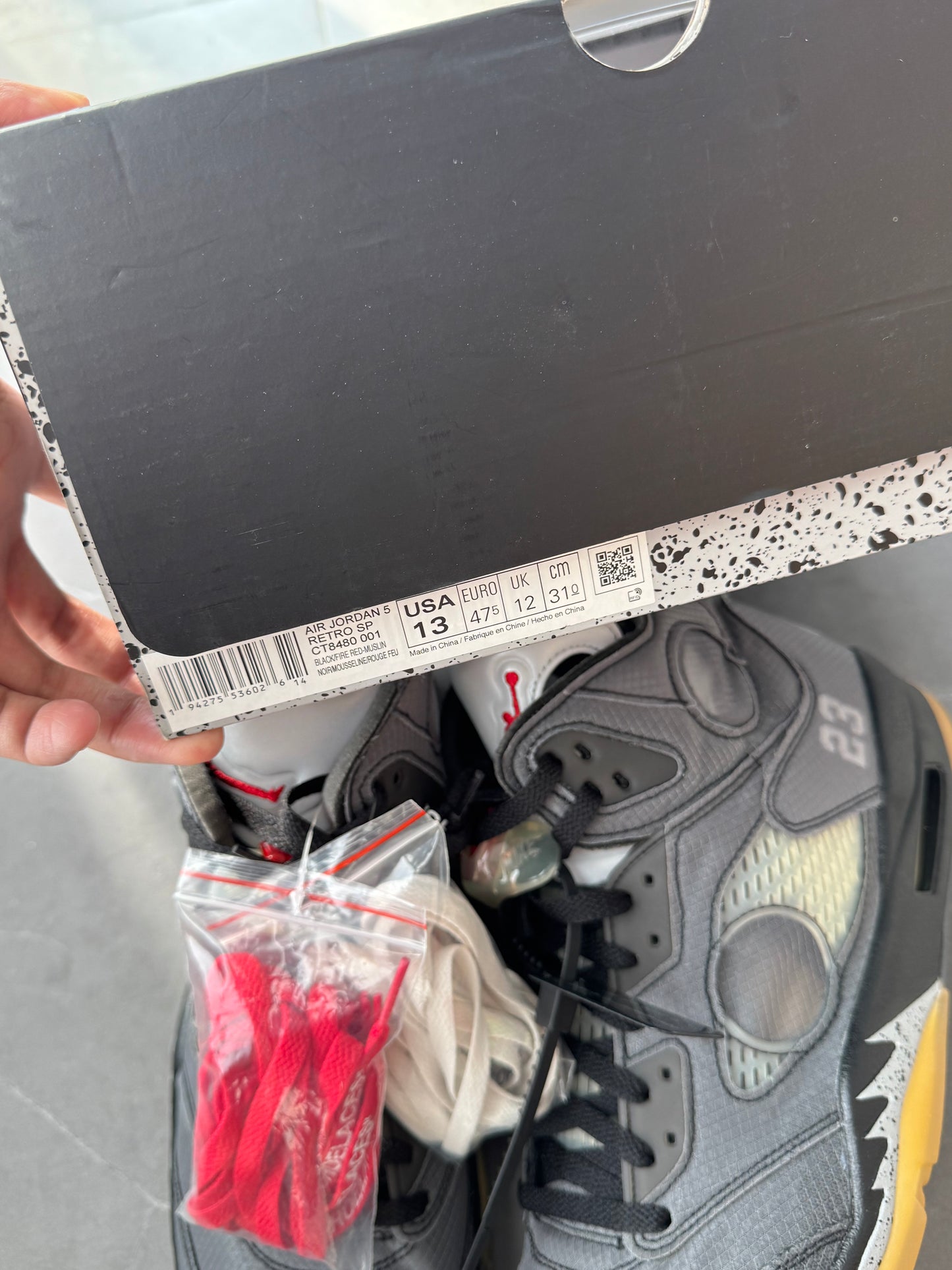 Air Jordan 5 Off-White Muslin US13