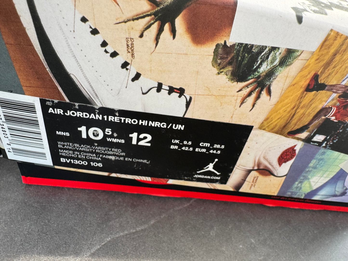 Air Jordan 1 High Union Black Toe US10.5