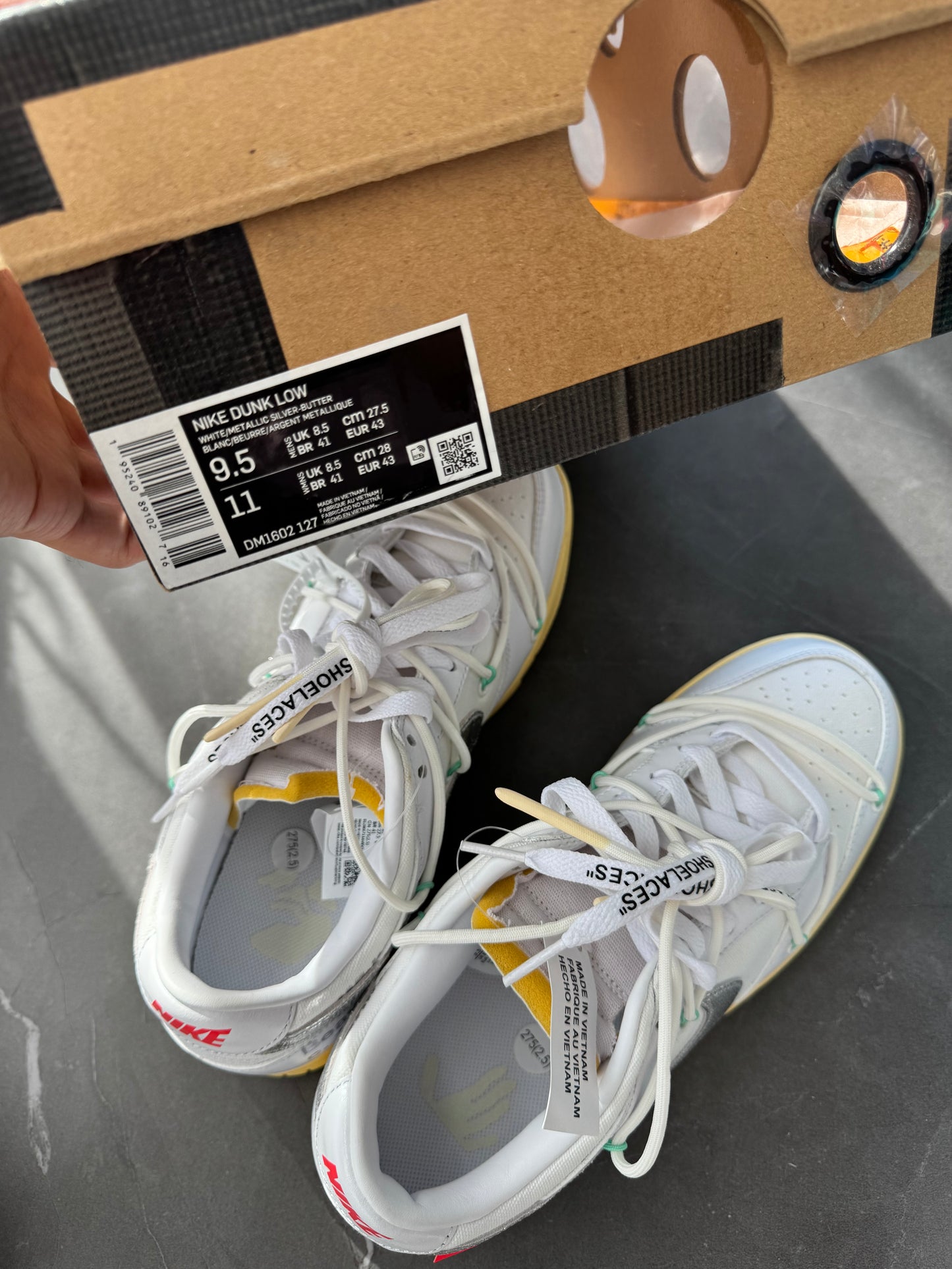 Dunk Low Off-White Lot1 US9.5