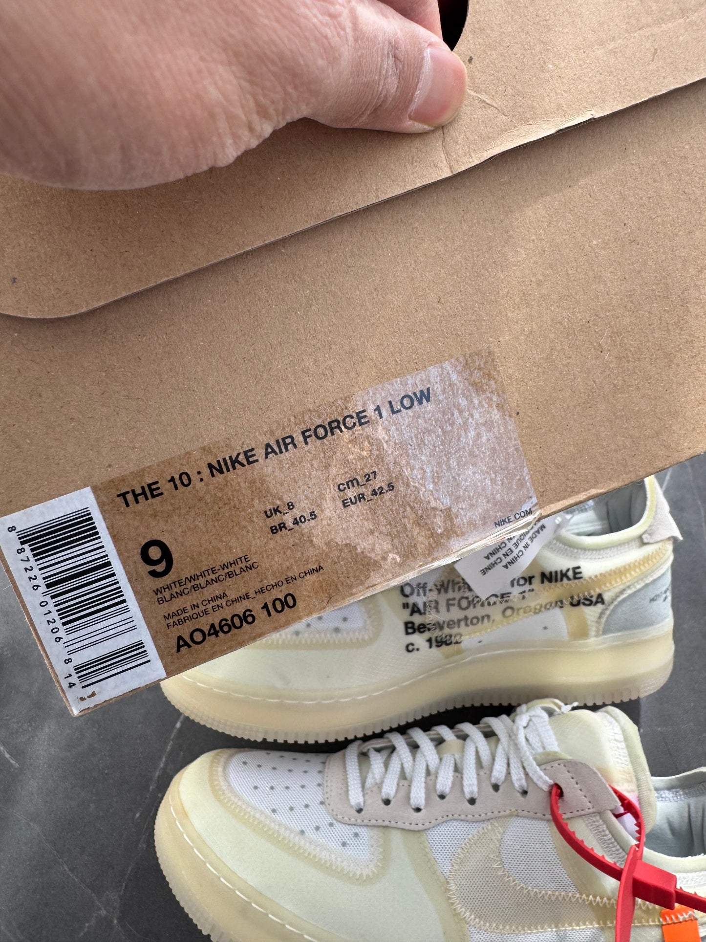 Air Force 1 Low Off-White The Ten US9