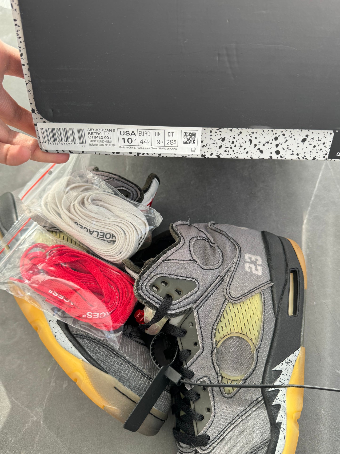 Air Jordan 5 Off-White Muslin US10.5