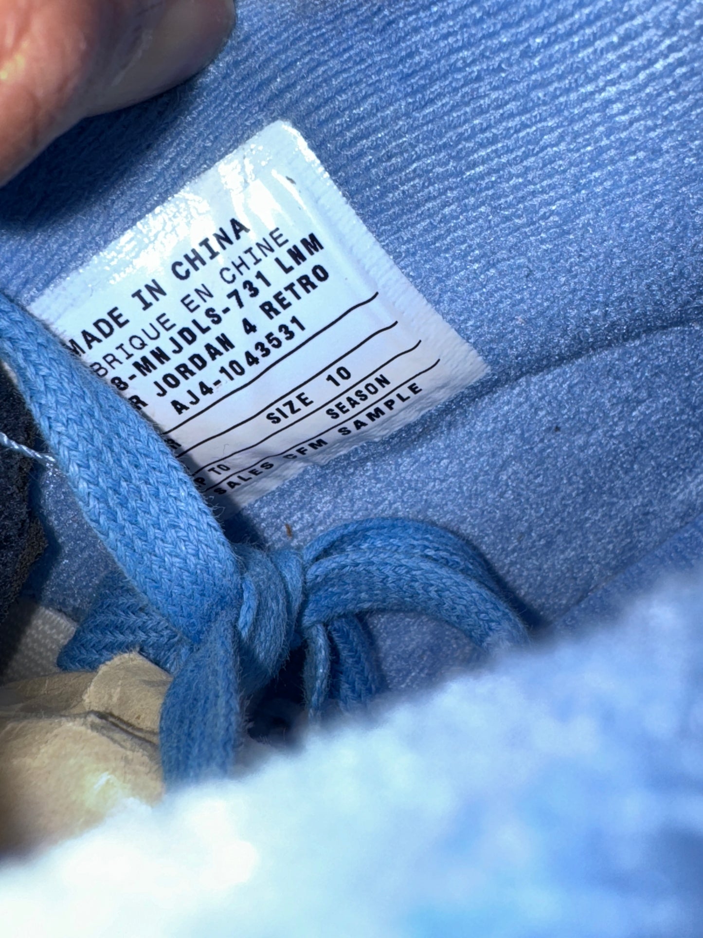 Air Jordan 4 UNC PE 2019 US10