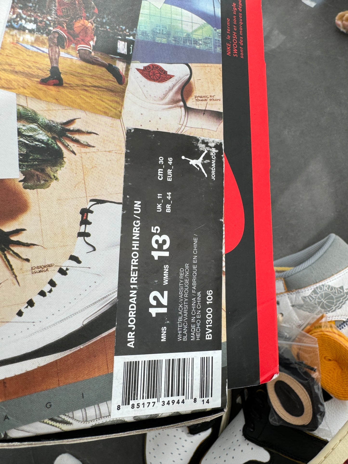 Air Jordan 1 High Union Black Toe US12