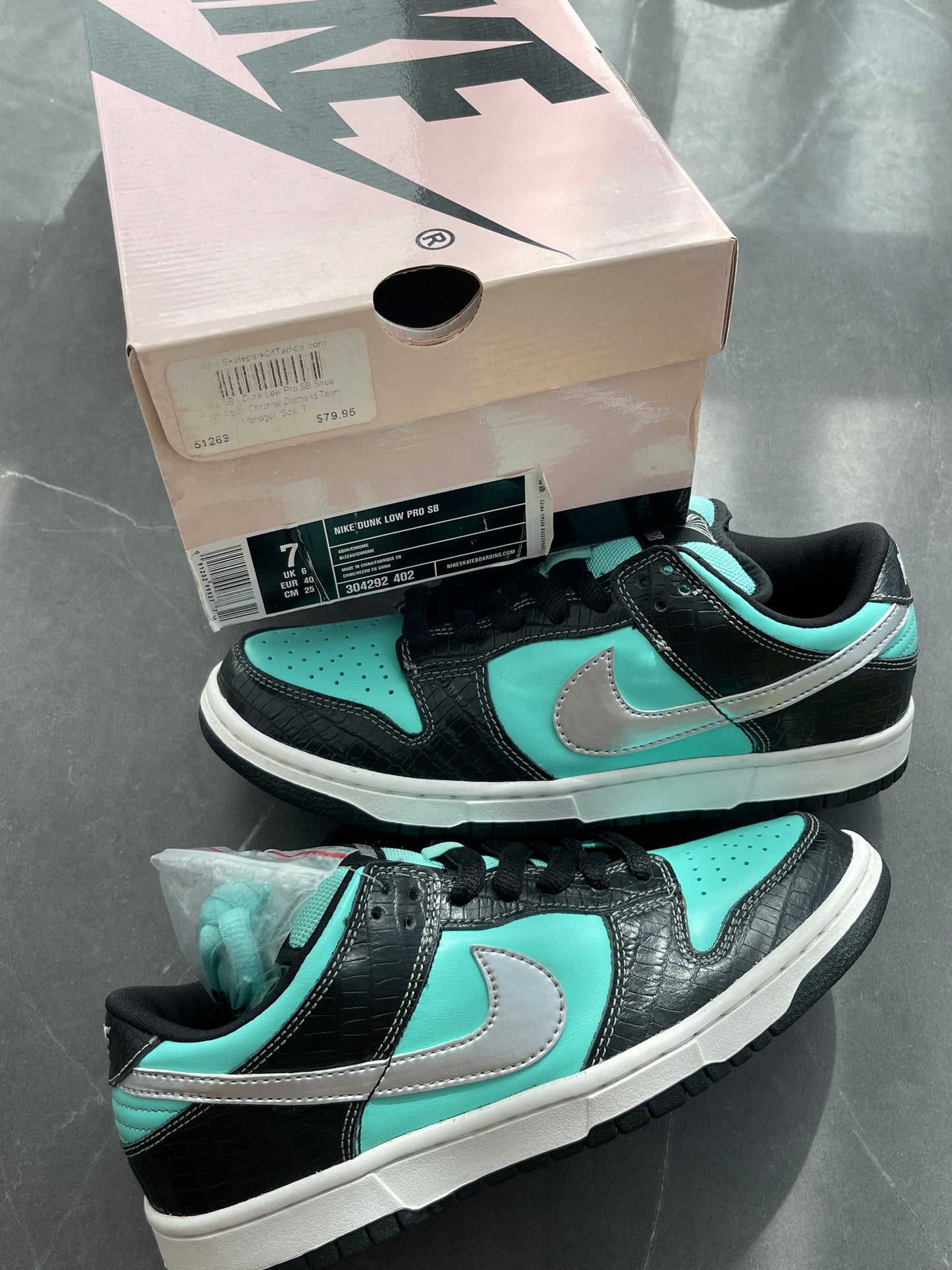 Dunk Low Pro SB Diamond Tiffany 2005 US7