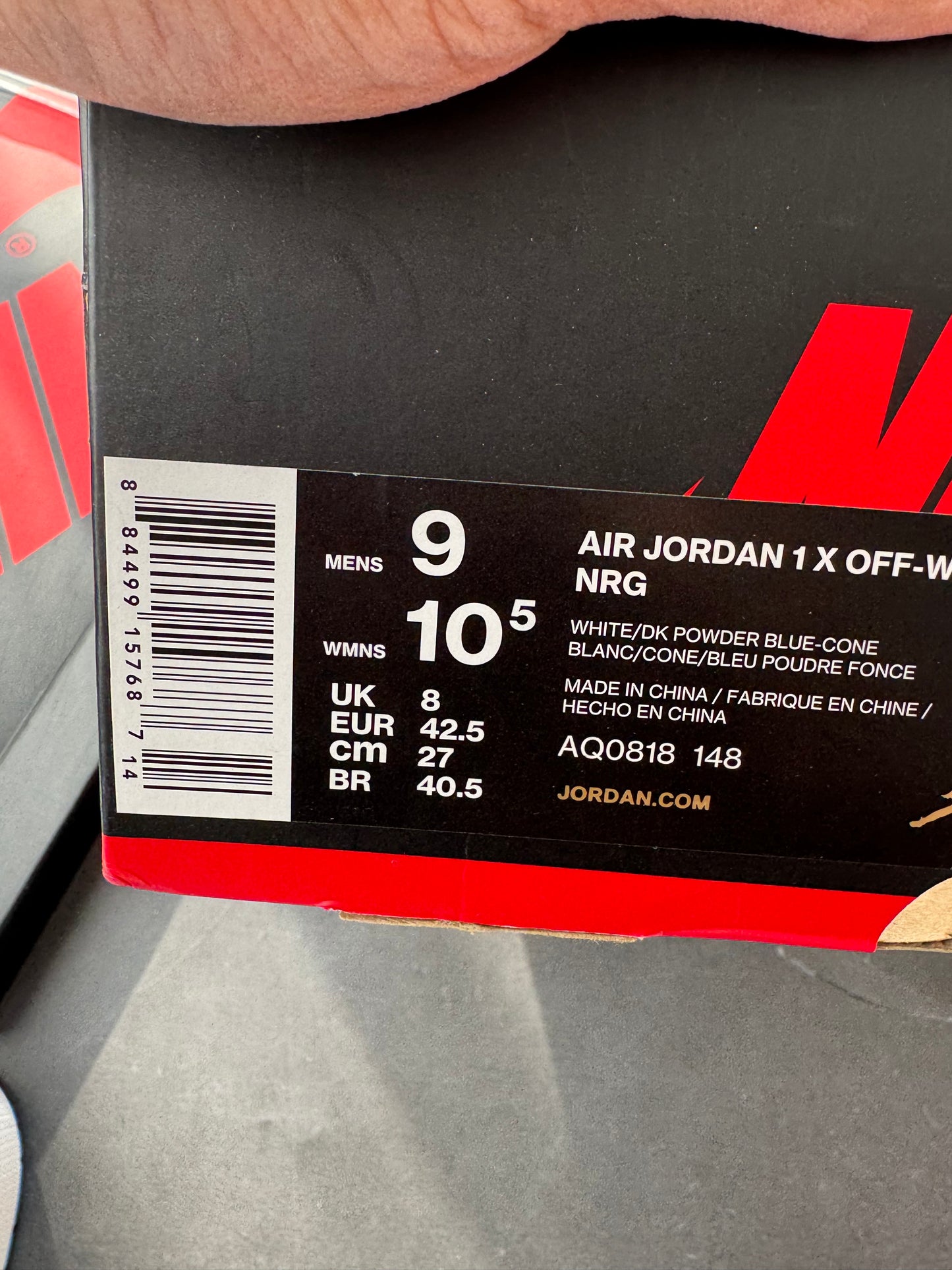 Air Jordan 1 High Off-White University Blue