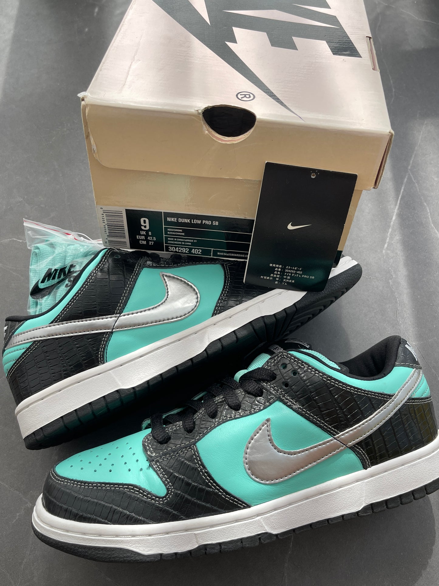 Dunk Low Pro SB Diamond Tiffany US9