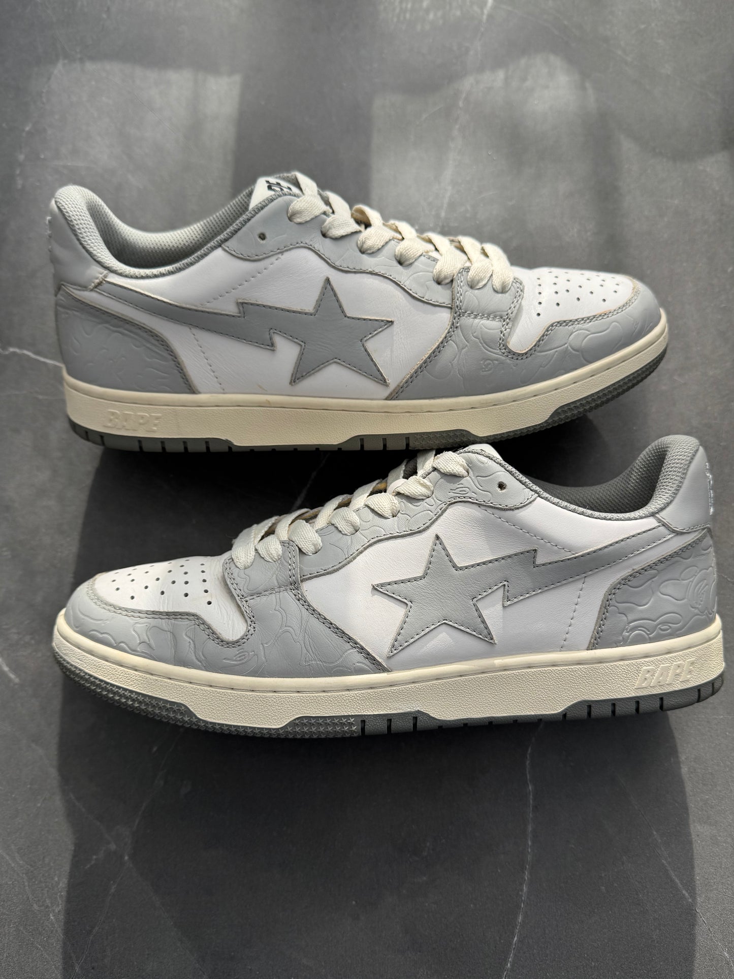 A Bathing Ape Court Sta Light Grey Cream