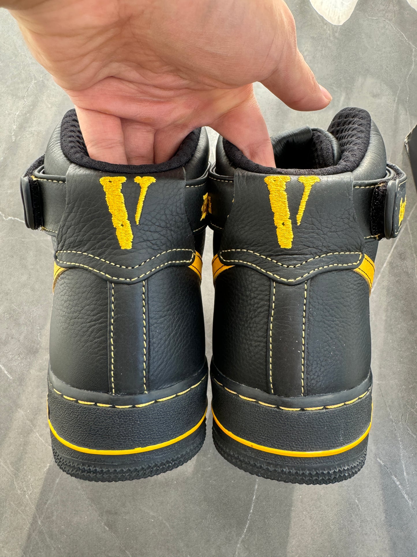 Air Force 1 High Vlone Black University Gold