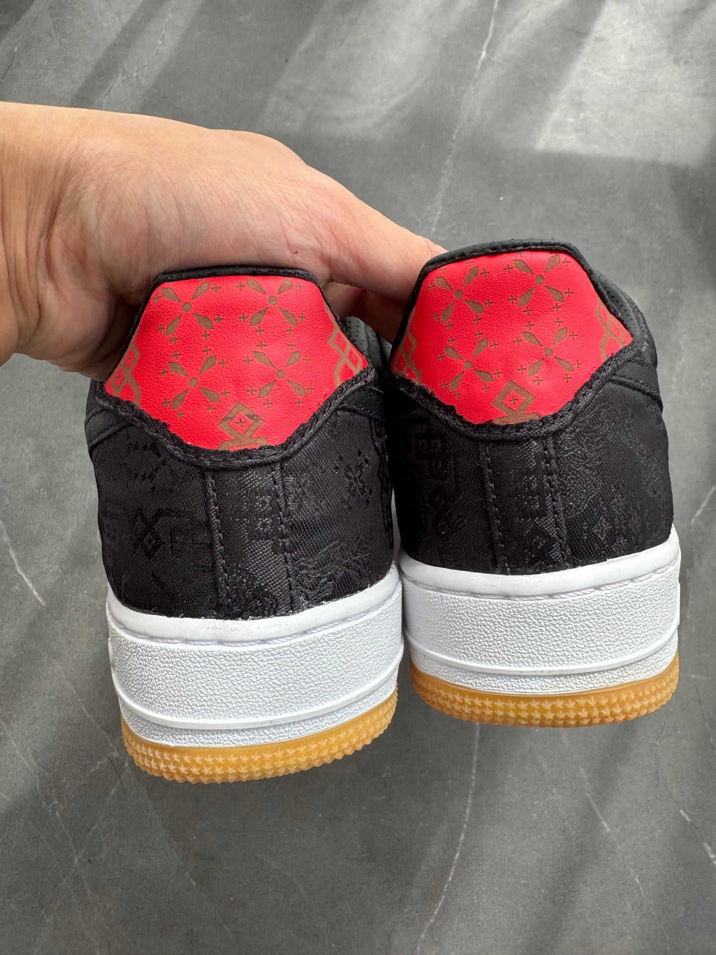 Air Force 1 Low Clot Fragment Design Black Silk