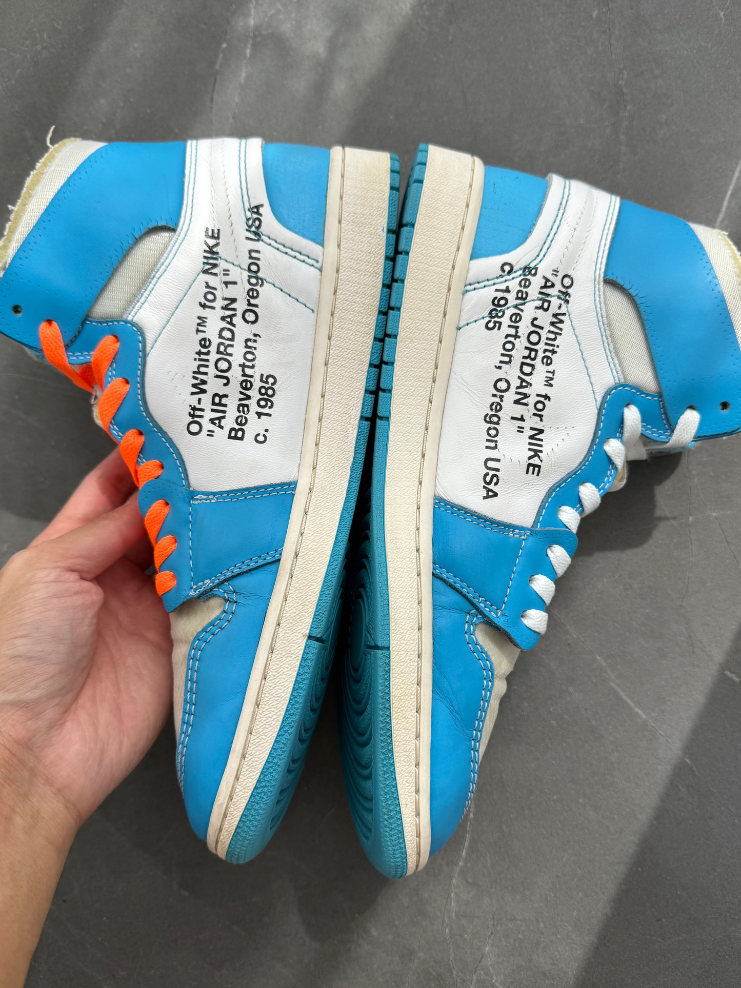 Air Jordan 1 High Off-White University Blue US10