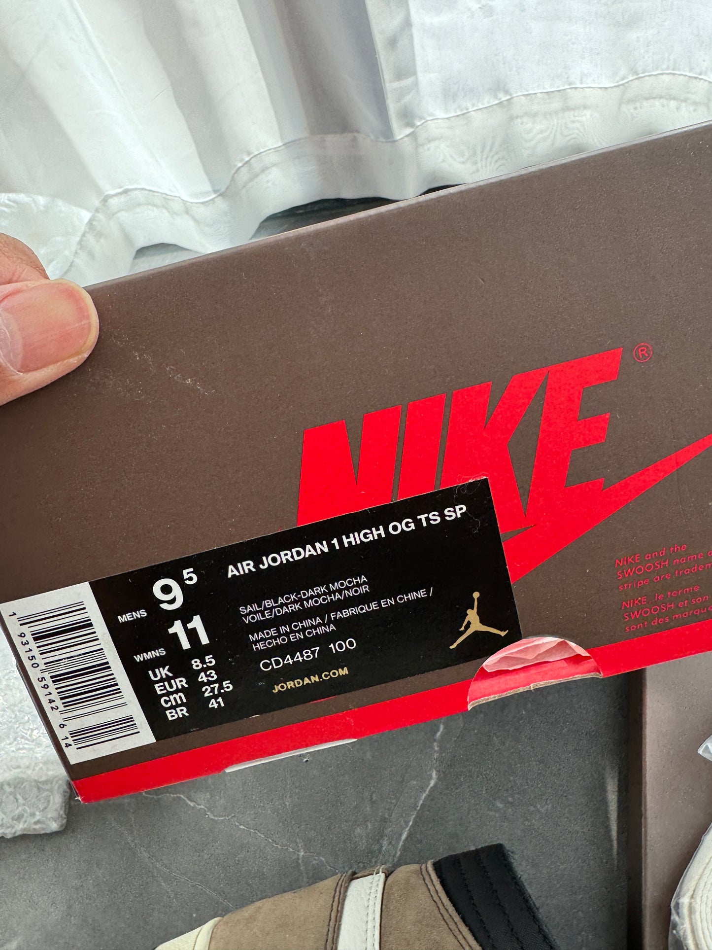 Air Jordan 1 High Travis Scott Mocha US9.5