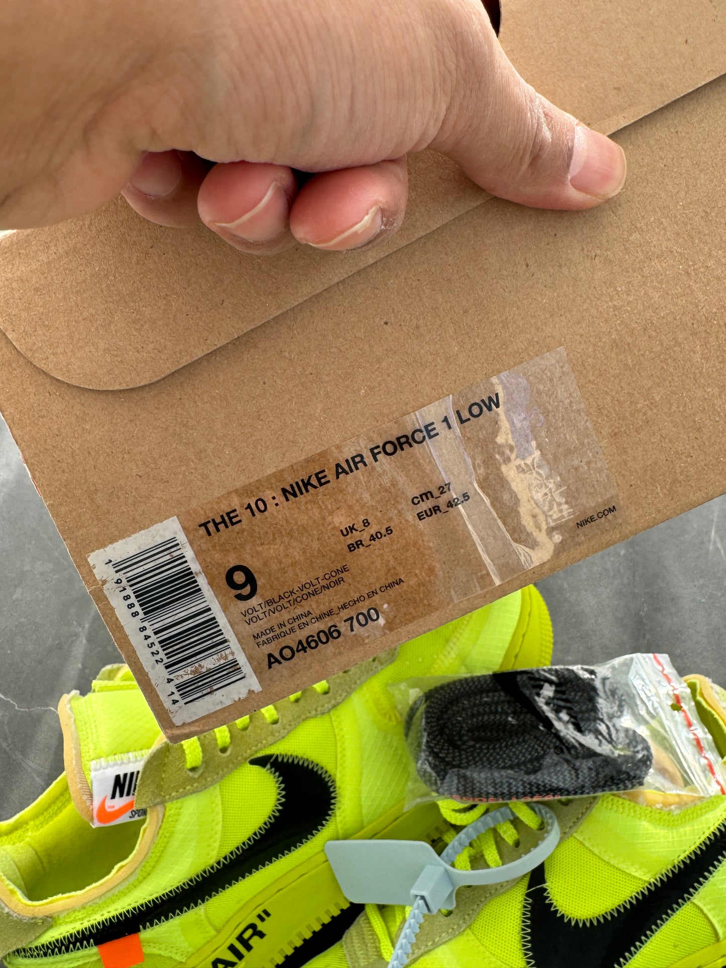 Air Force 1 Low Off-White Volt US9