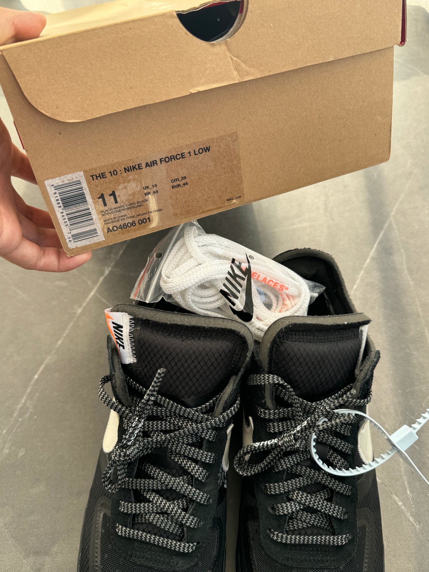 Air Force 1 Low Off-White Black White US11