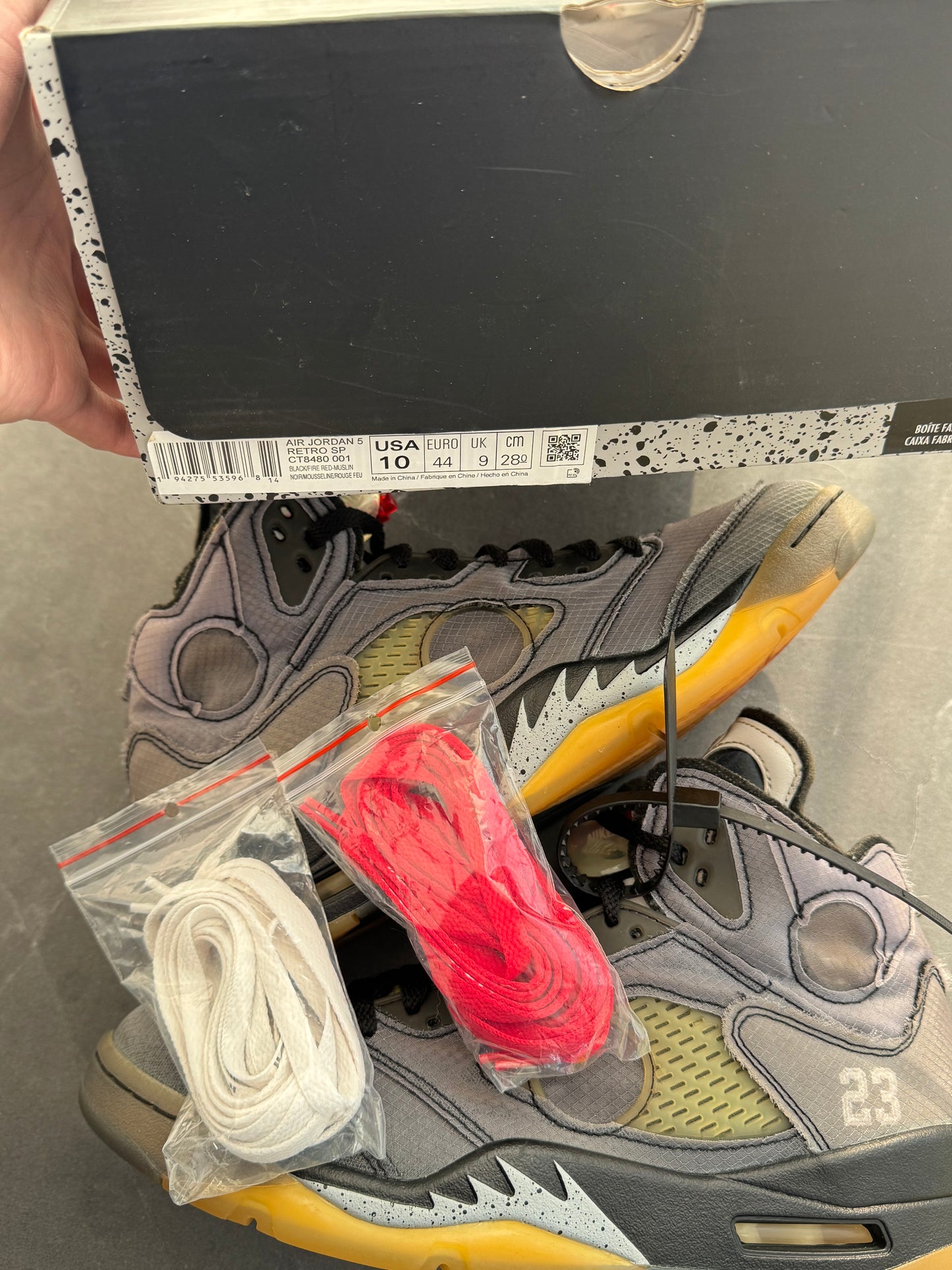 Air Jordan 5 Off-White Muslin US10