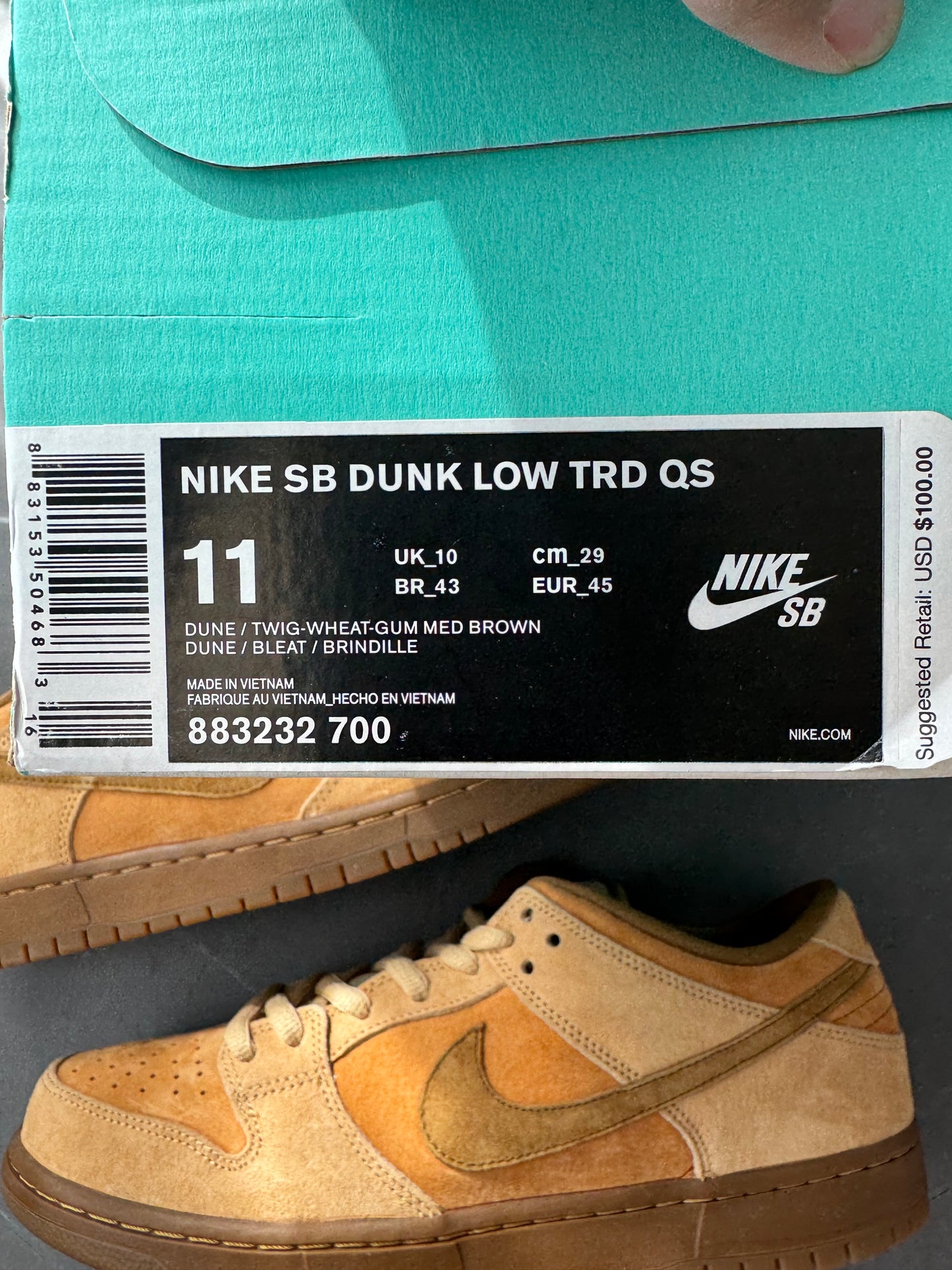 Dunk Low Pro SB Reverse Reese Forbes Wheat