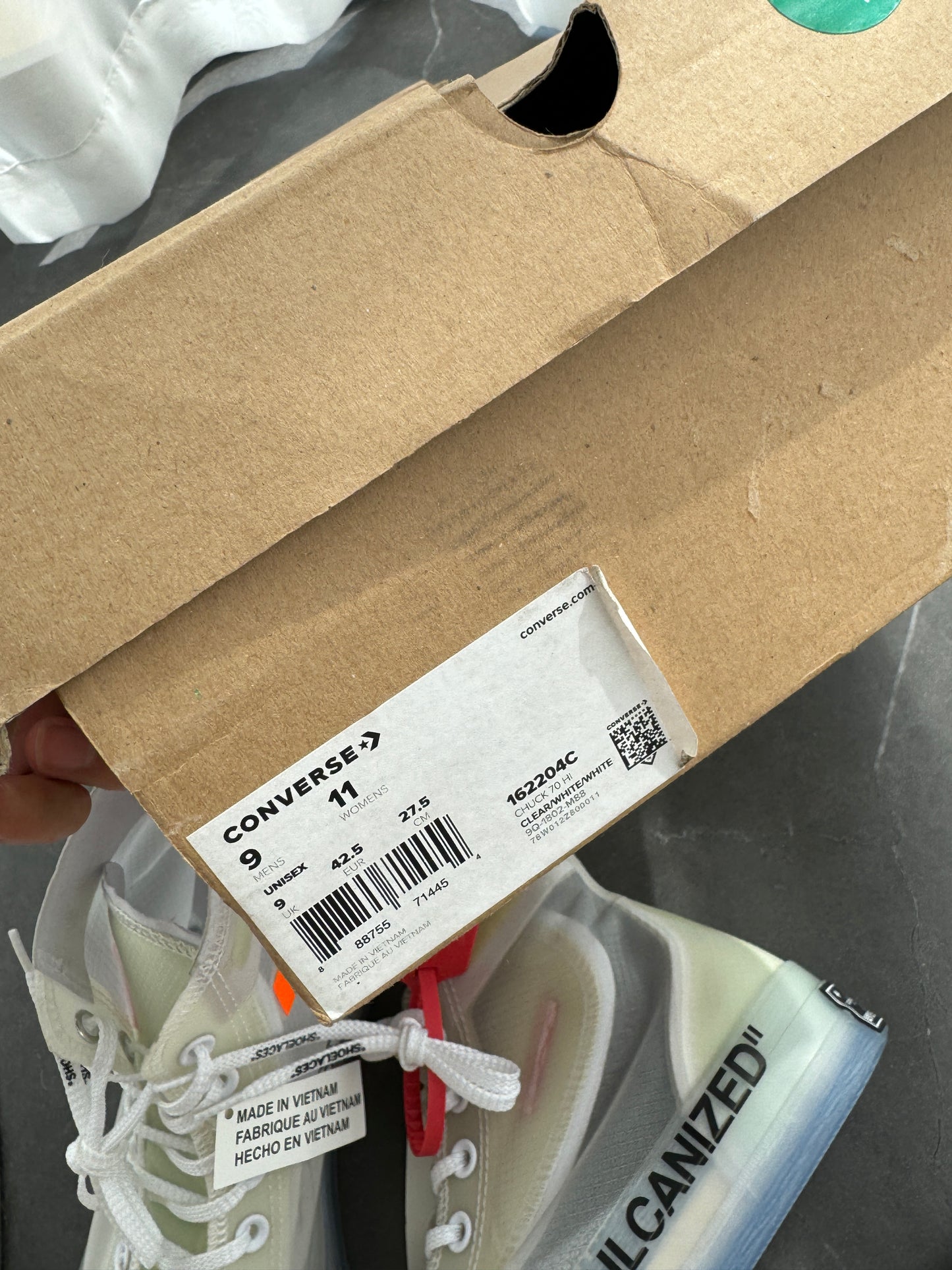 Converse Chuck Taylor All Star Off-White Vulcanized US9