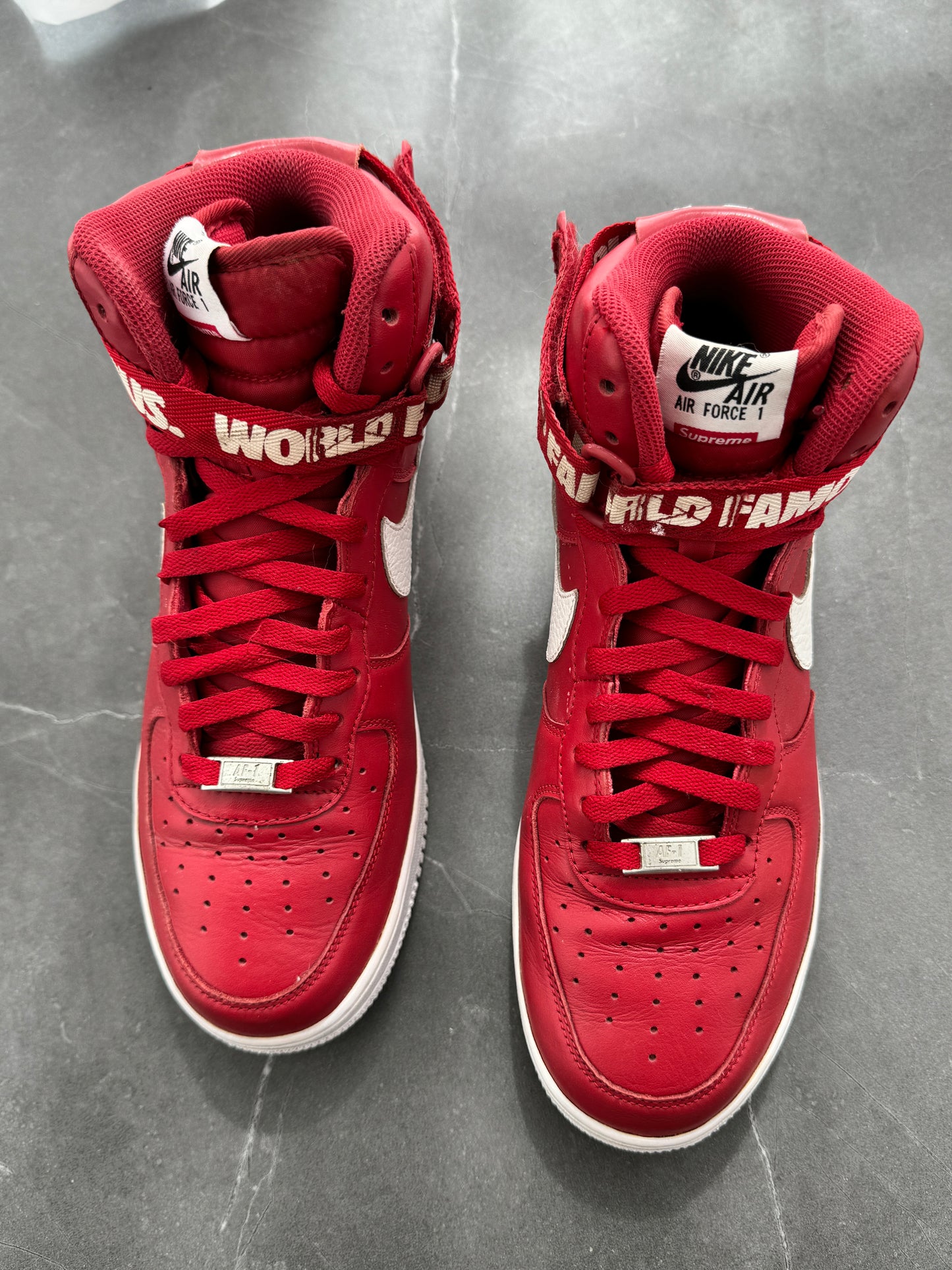 Air Force 1 High Supreme Red World Famous 2014 US10 Lot2