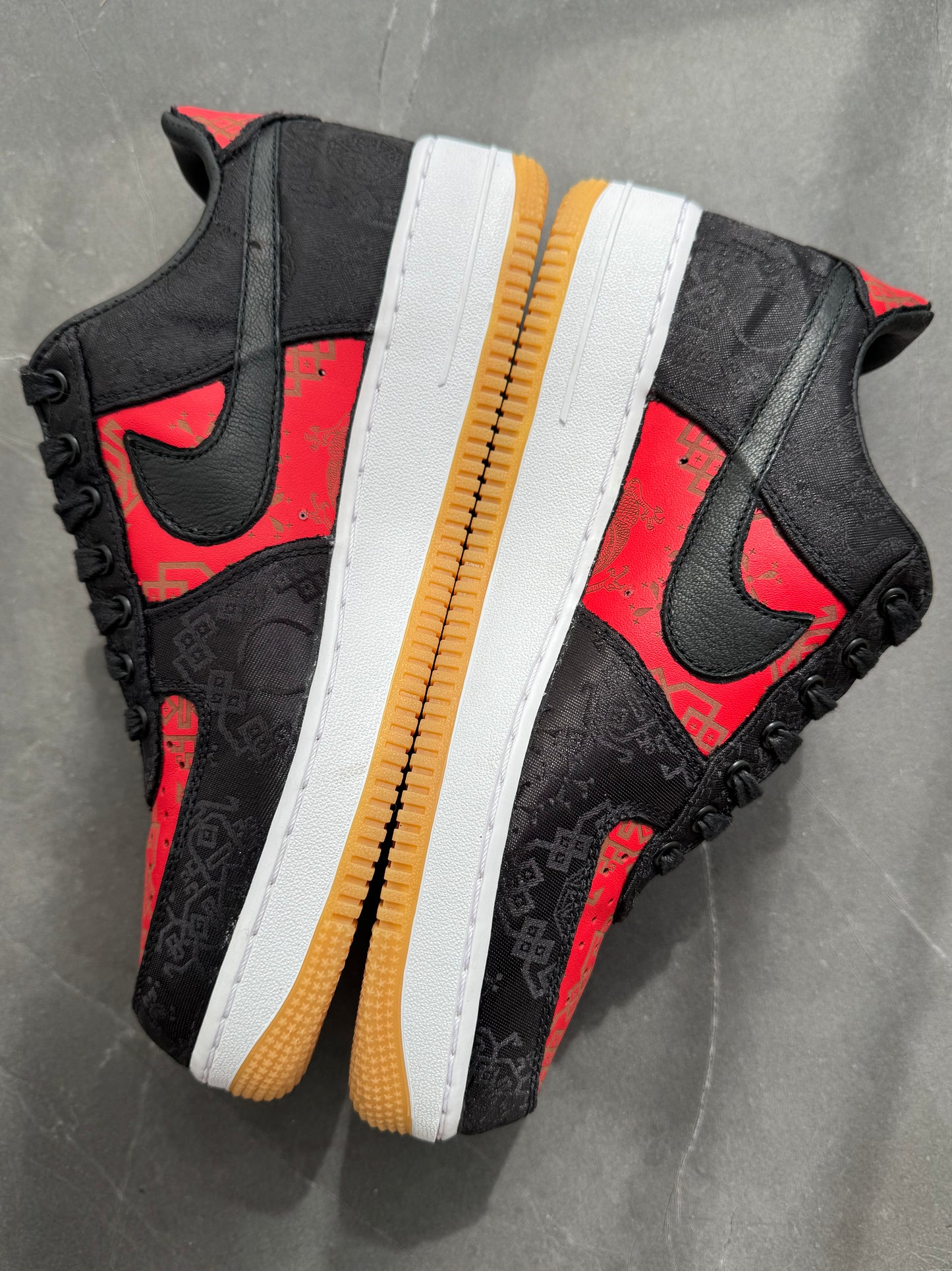 Air Force 1 Low Clot Fragment Design Black Silk