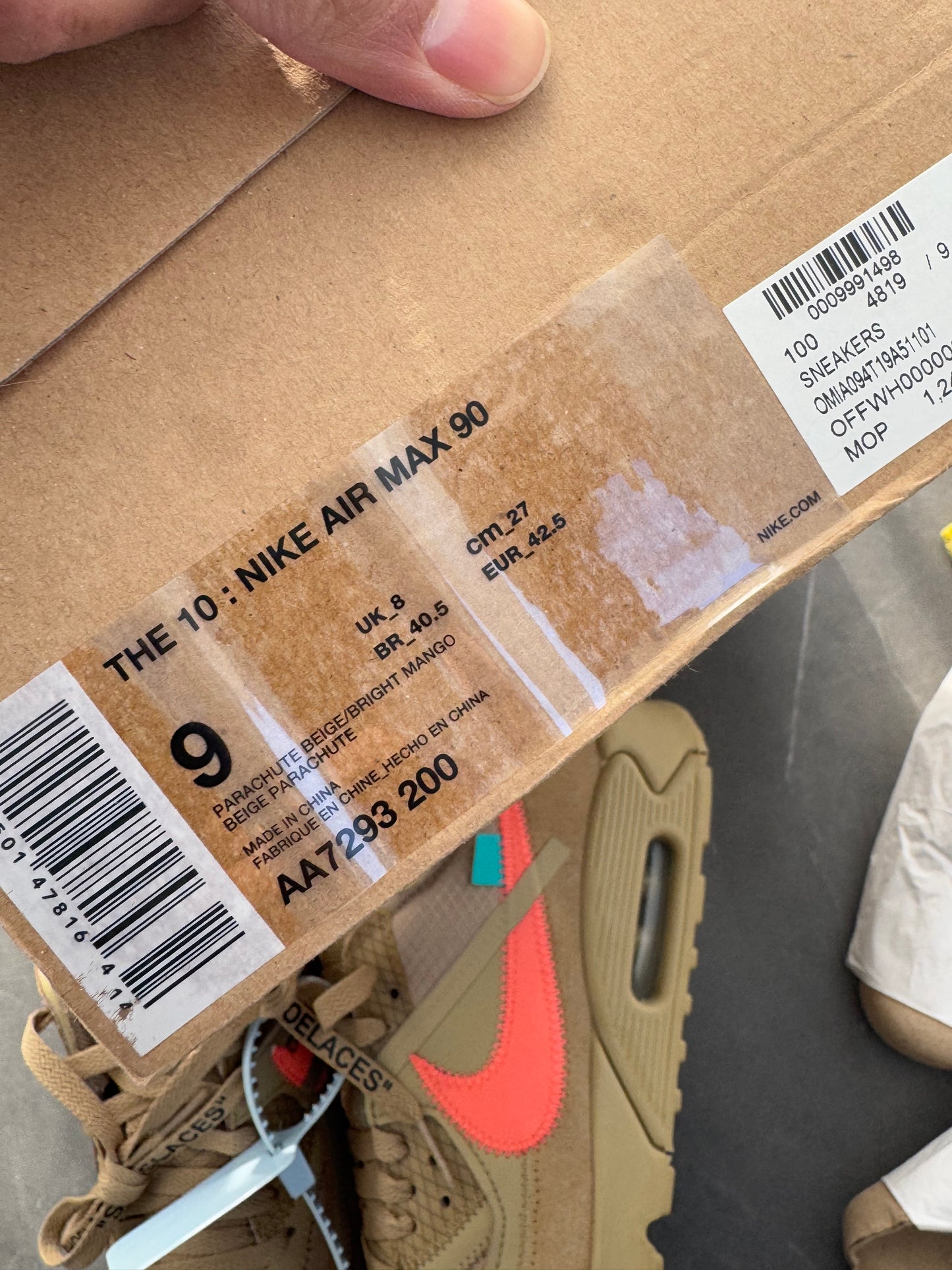 Air Max 90 Off-White Desert Ore US9