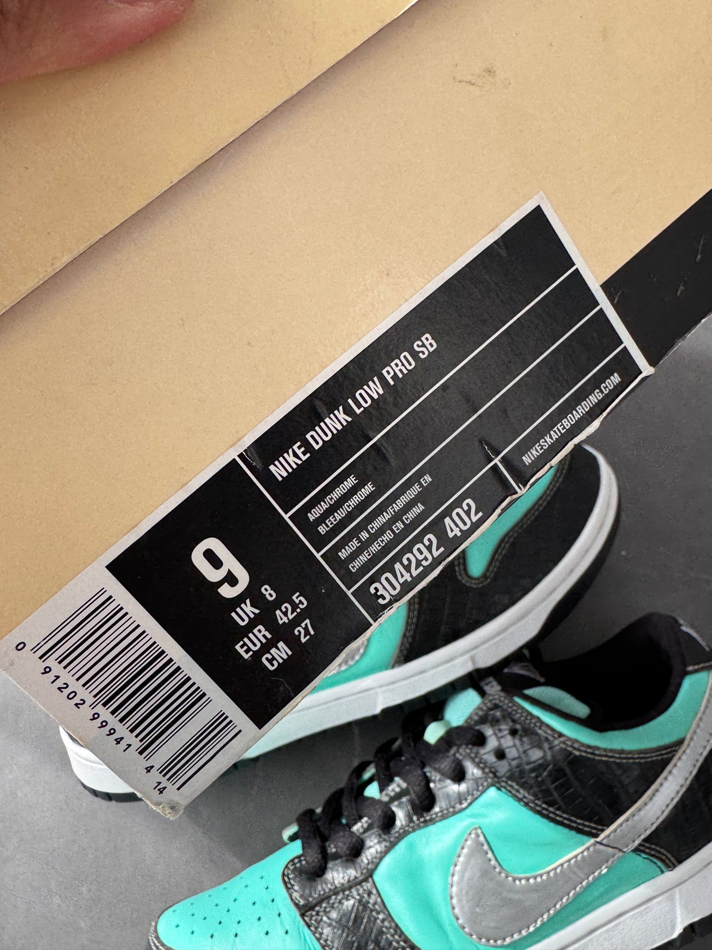 Dunk Low Pro SB Tiffany Diamond 2005 US9