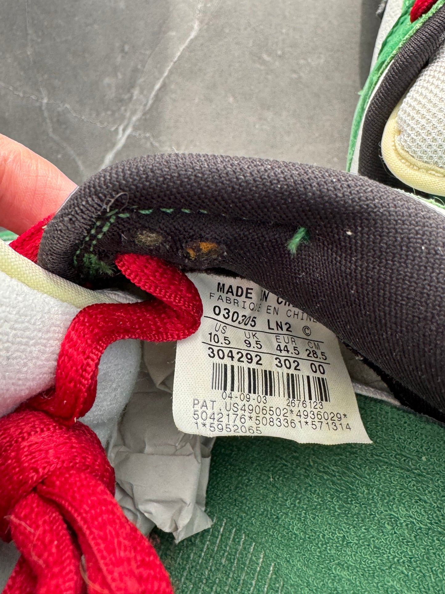 Dunk Low Pro SB Heineken 2003 US10.5