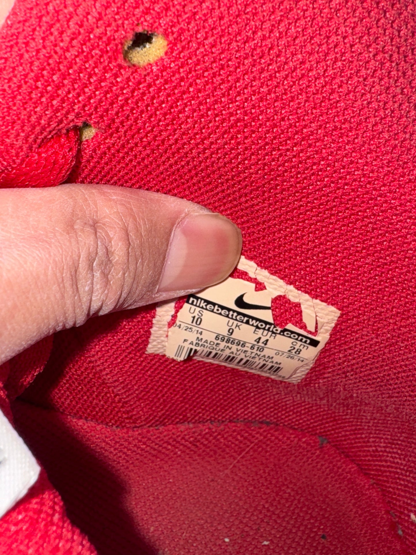 Air Force 1 High Supreme Red World Famous 2014 US10 Lot2