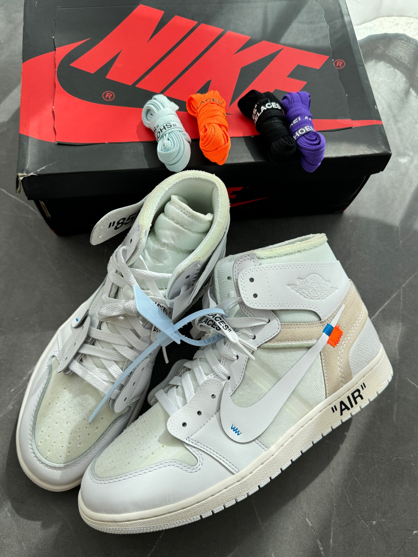 Air Jordan 1 High Off-White White Euro Sample