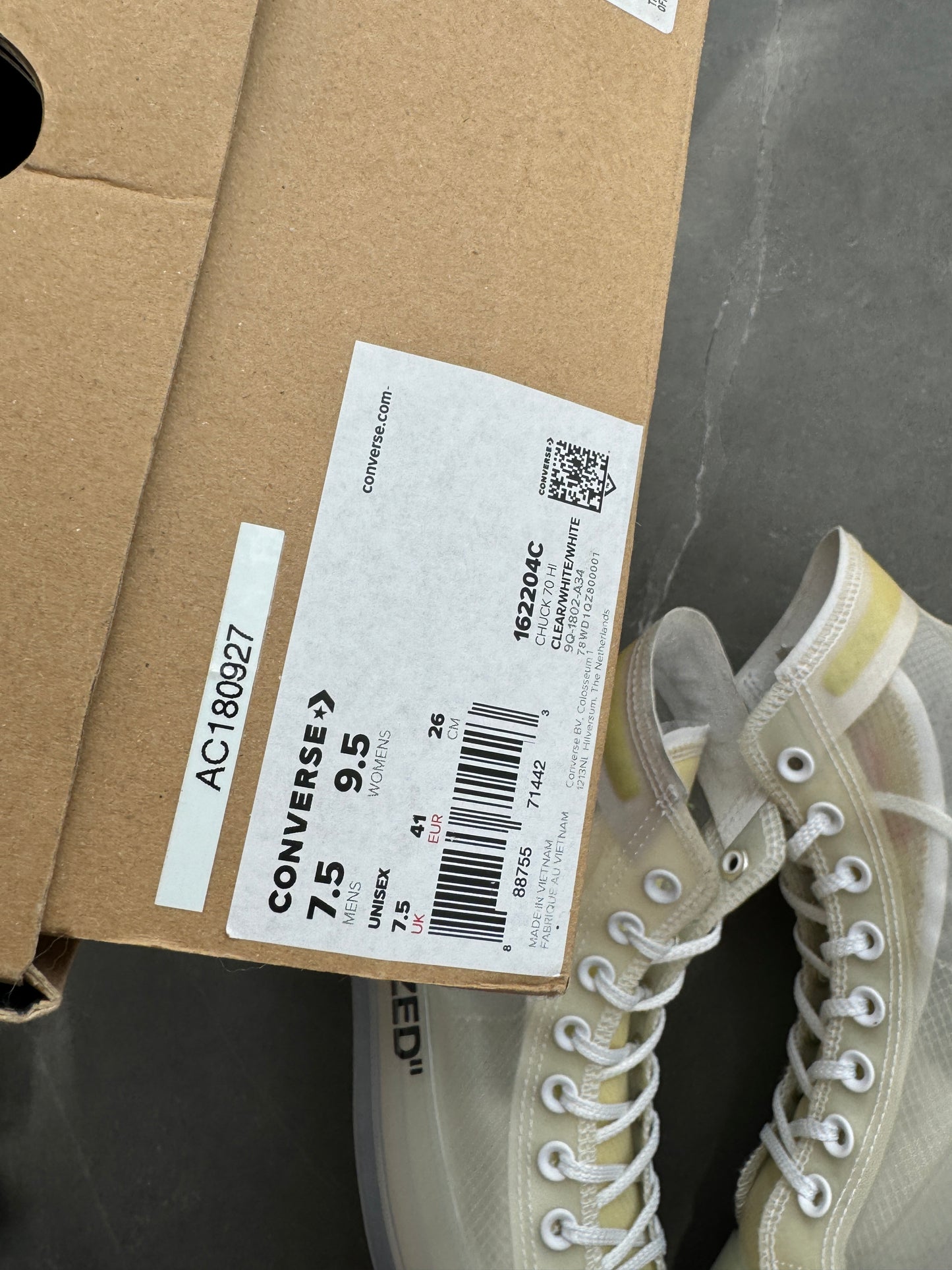 Converse Chuck Taylor All Star Off-White Vulcanized US8