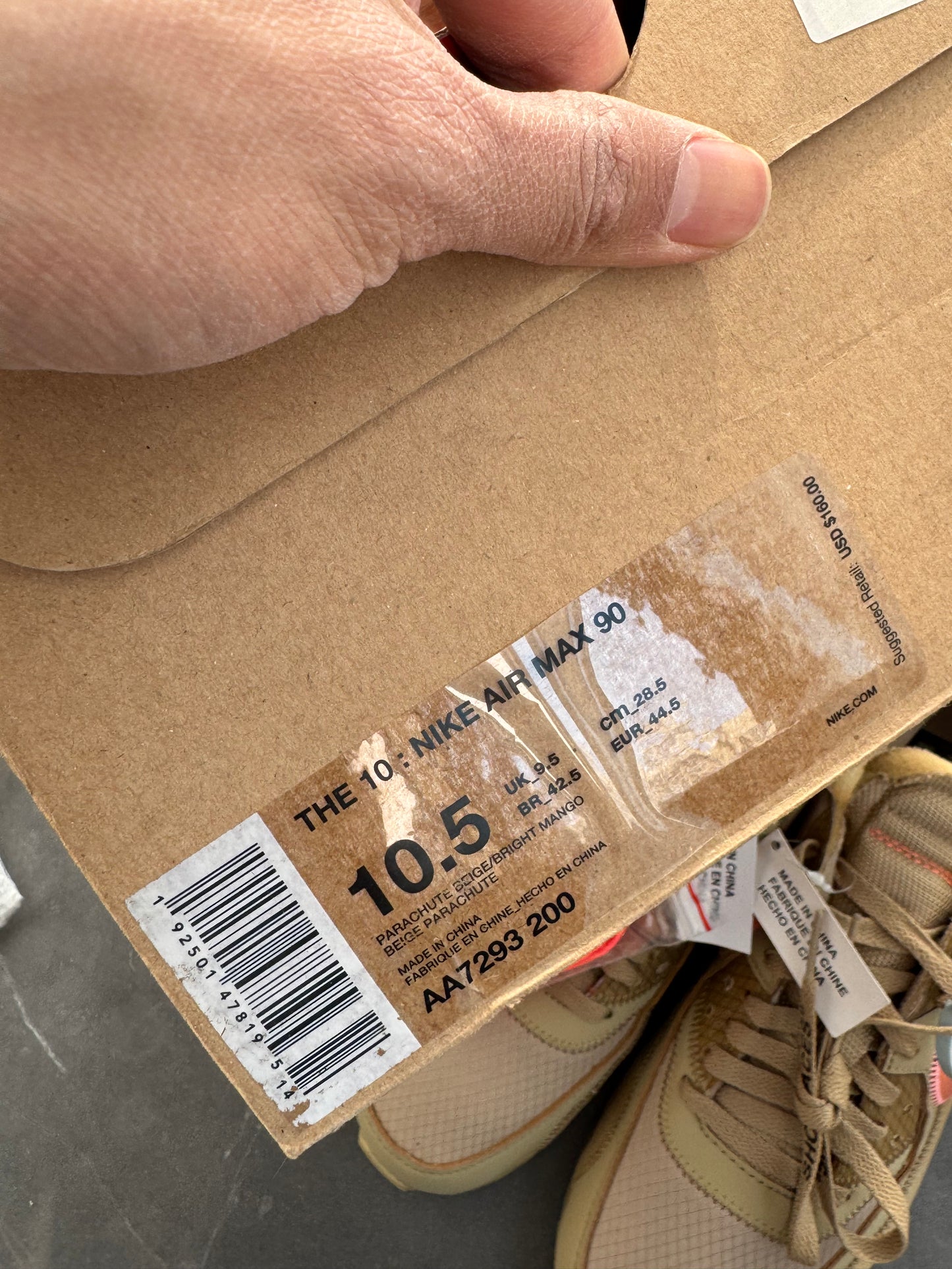 Air Max 90 Off-White Desert Ore US10.5