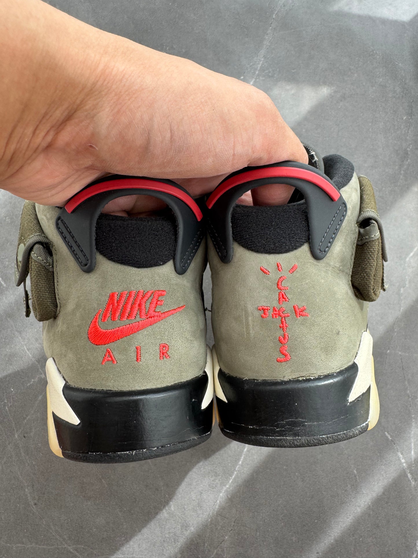 Air Jordan 6 Travis Scott Olive US4