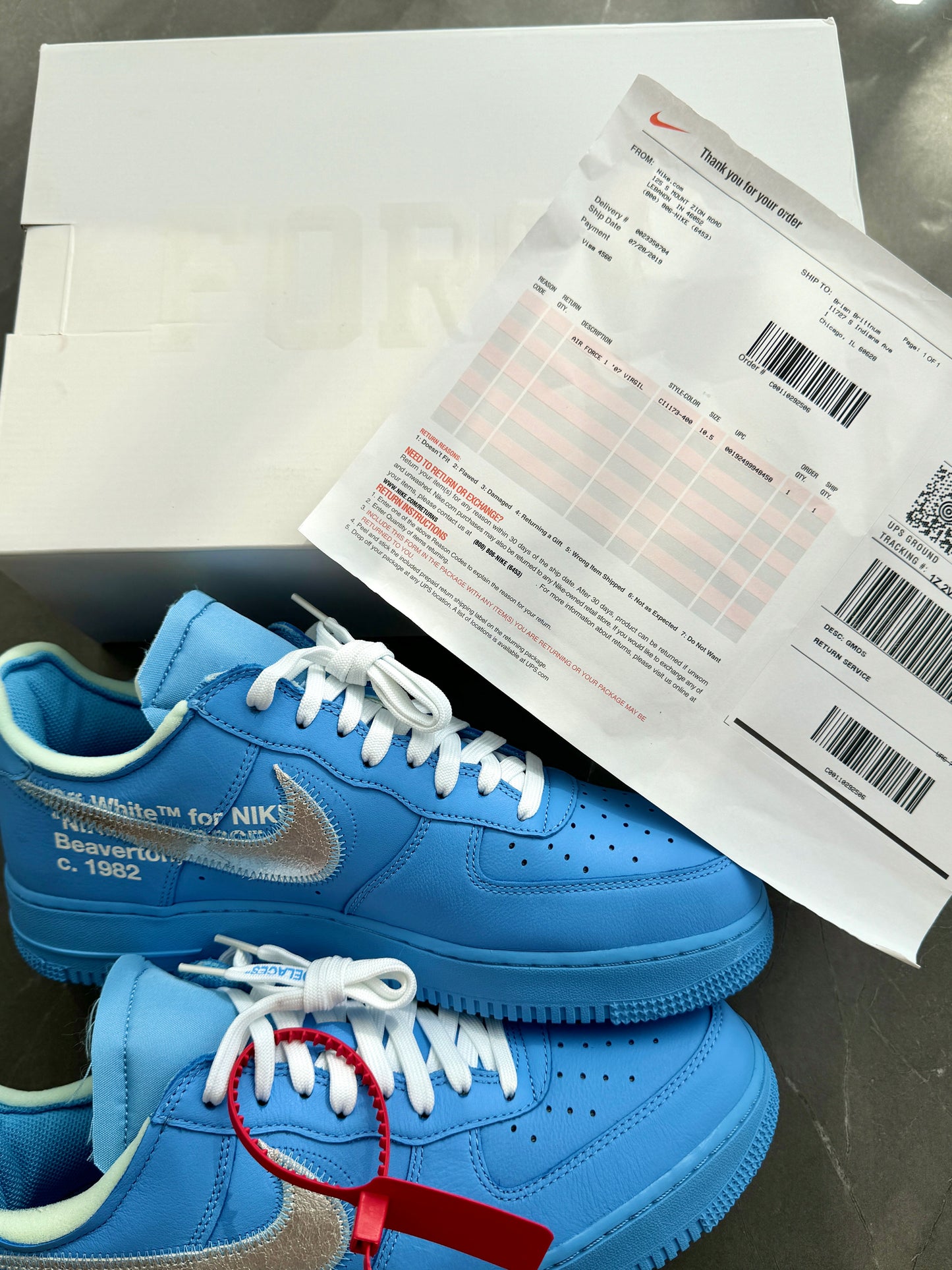 Air Force 1 Low Off-White MCA University Blue US10.5