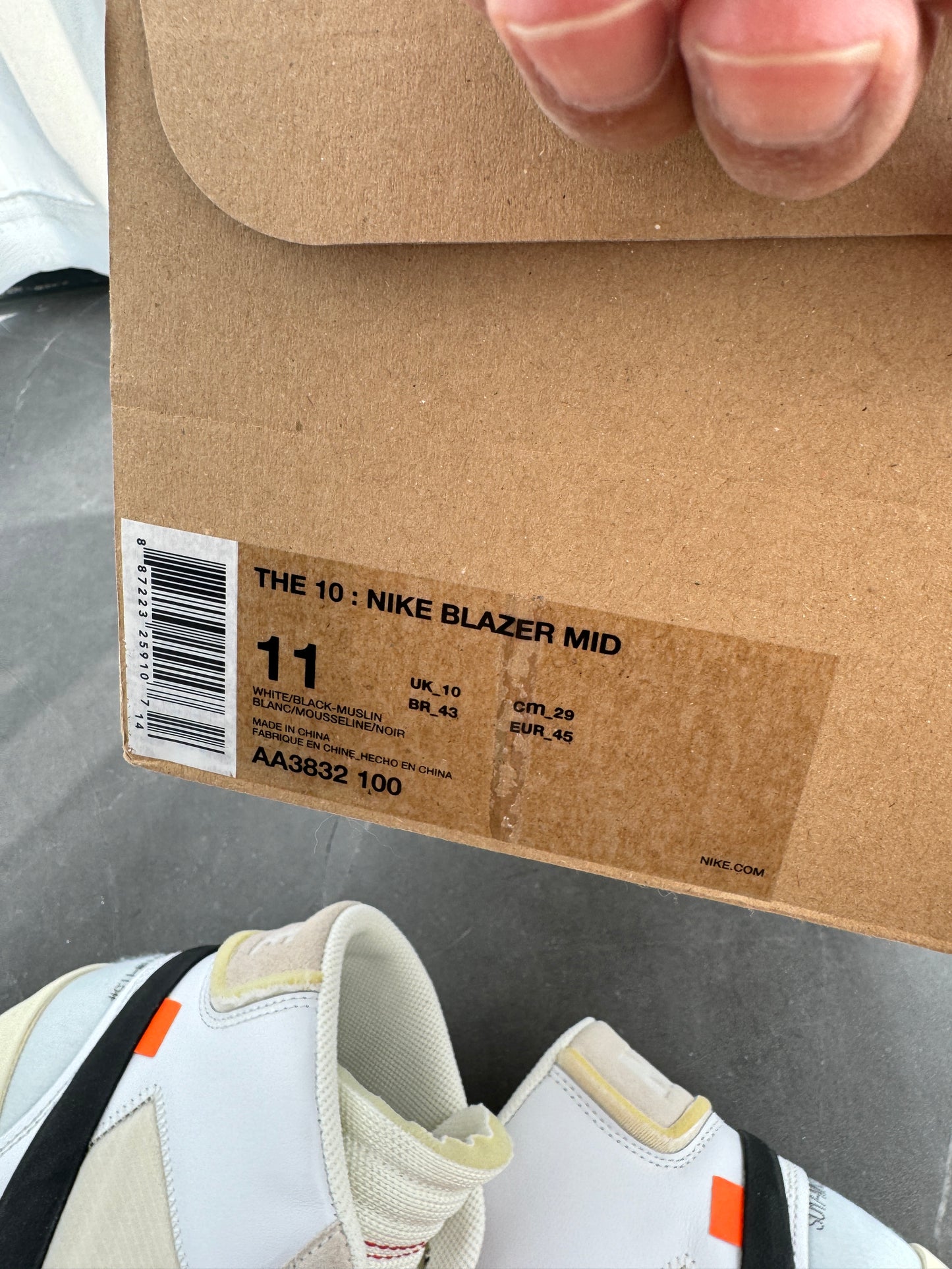 Nike Blazer Mid Off-White The Ten US11