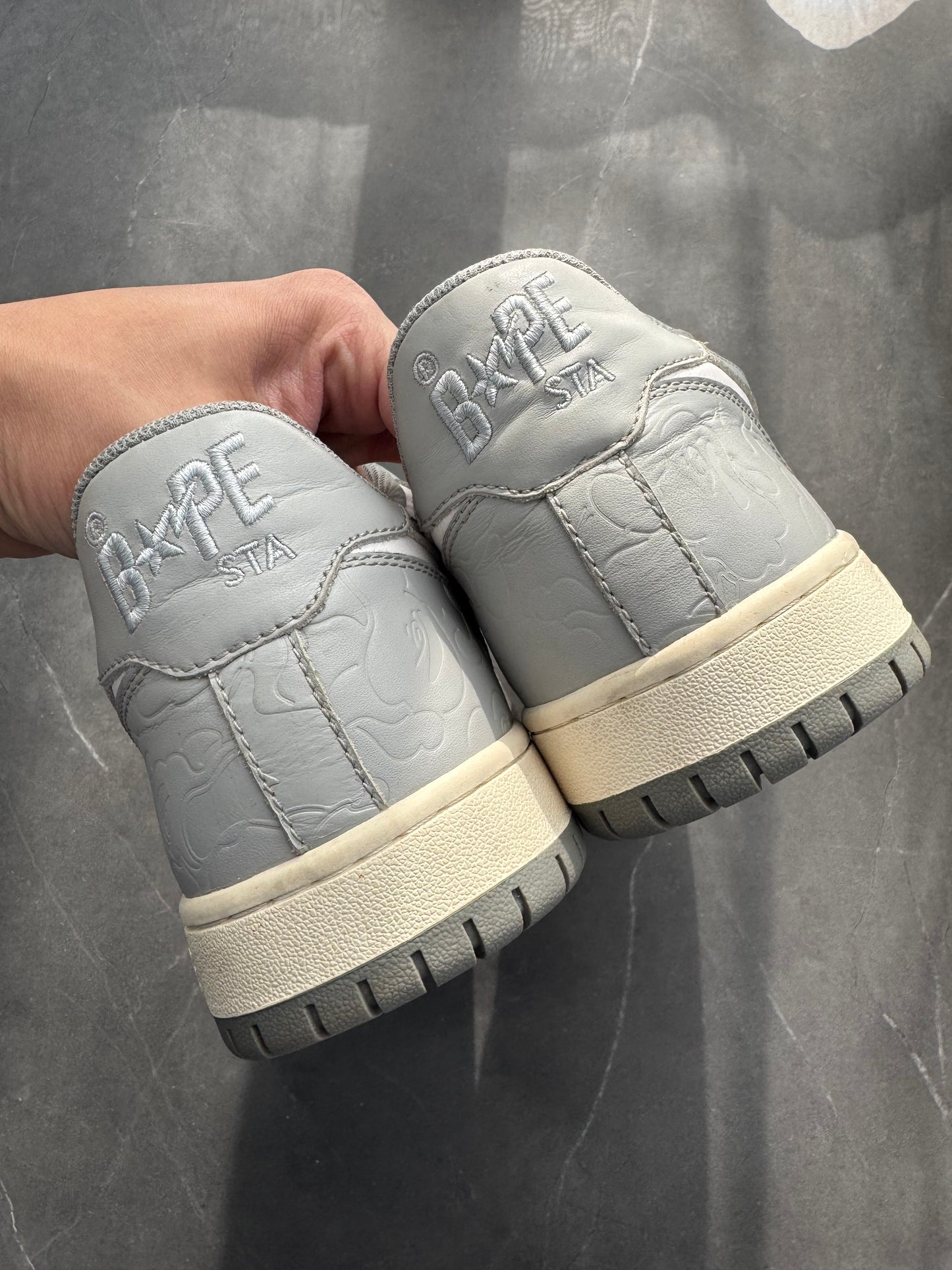 A Bathing Ape Court Sta Light Grey Cream