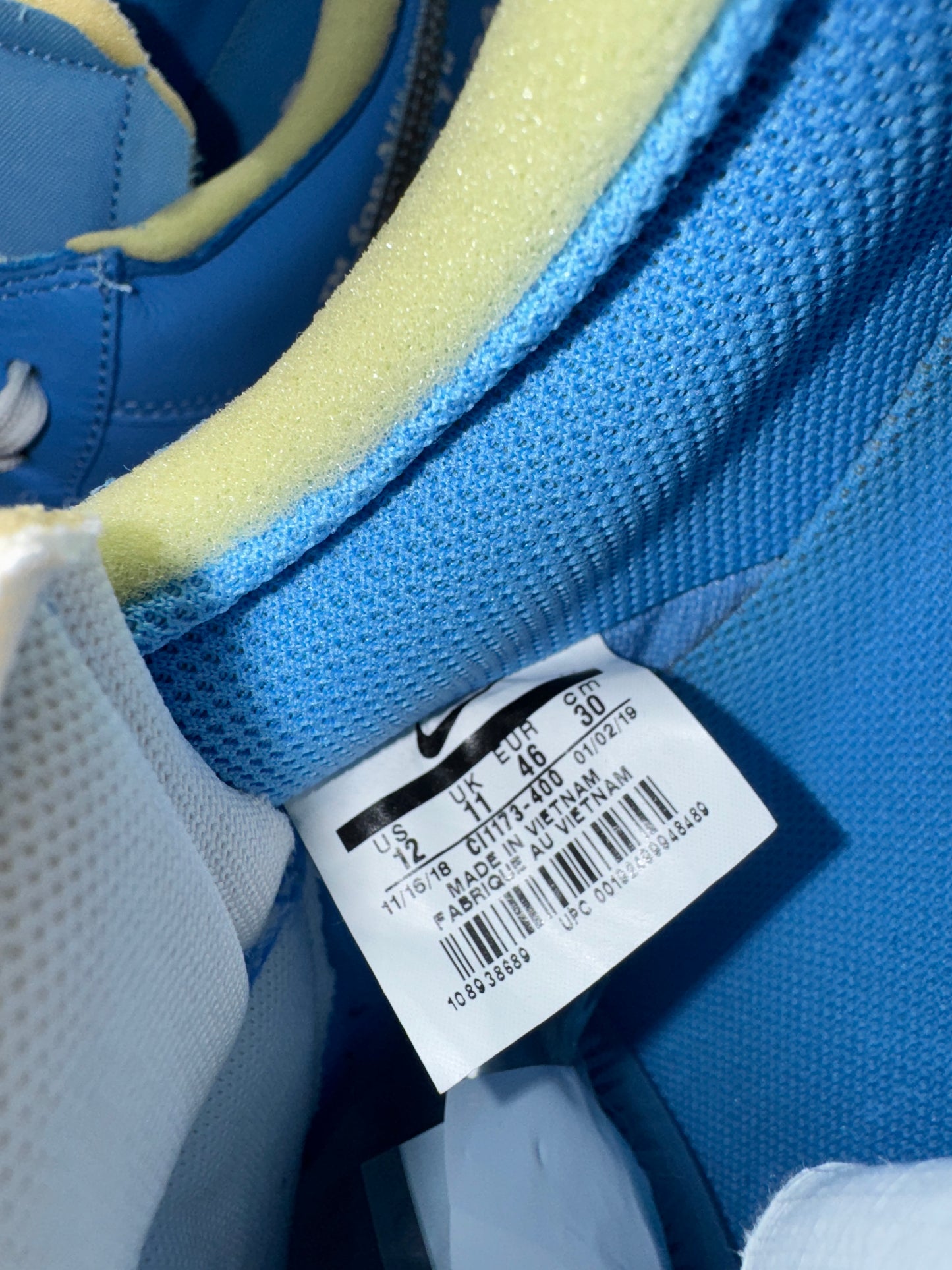 Air Force 1 Low Off-White MCA University Blue US12