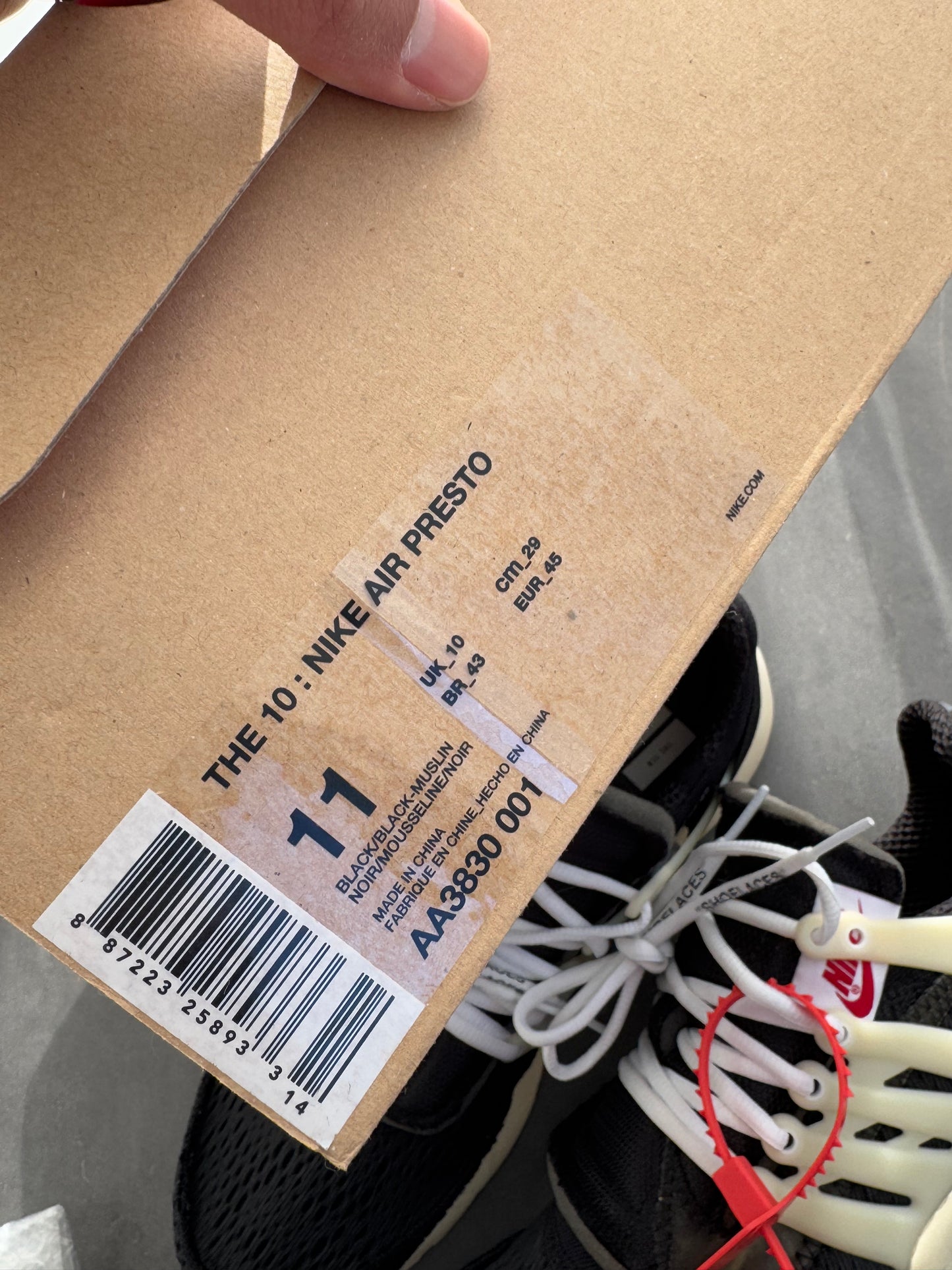 Nike Air Presto Off-White The Ten US11