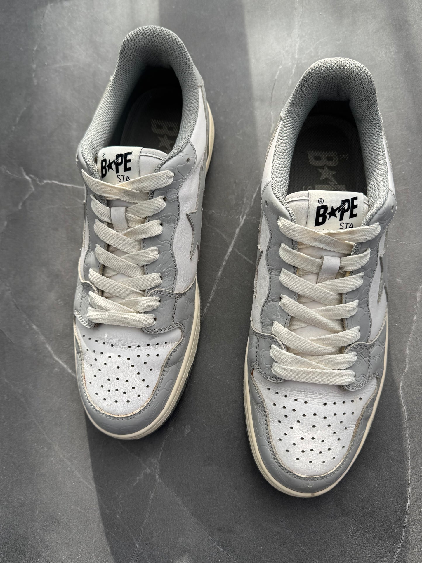 A Bathing Ape Court Sta Light Grey Cream