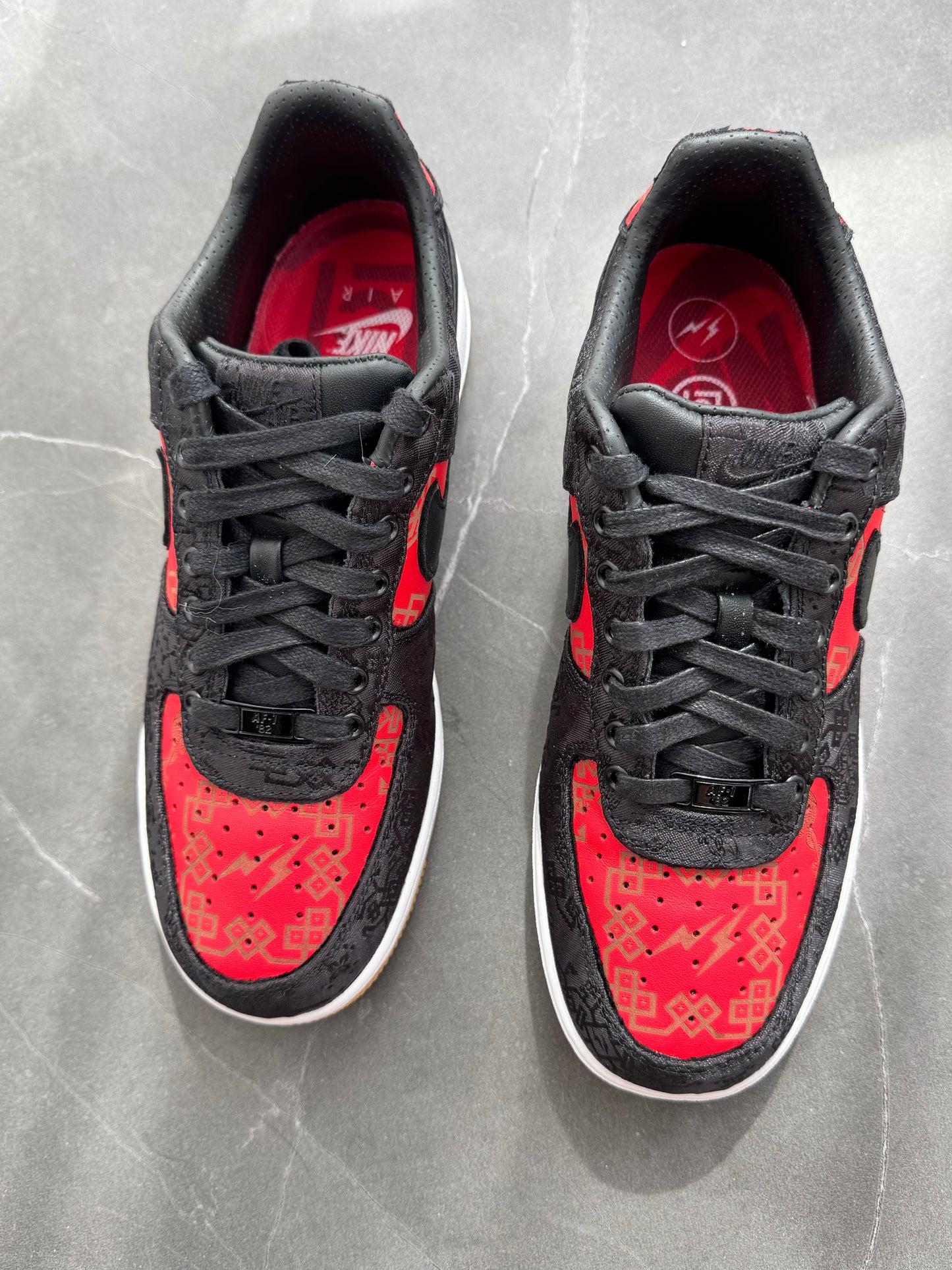 Air Force 1 Low Clot Fragment Design Black Silk
