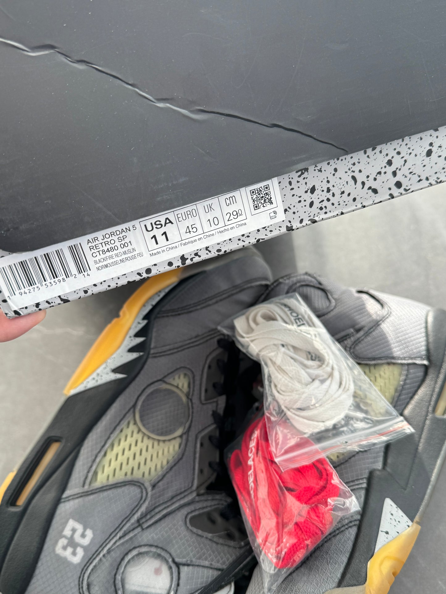 Air Jordan 5 Off-White Muslin US11