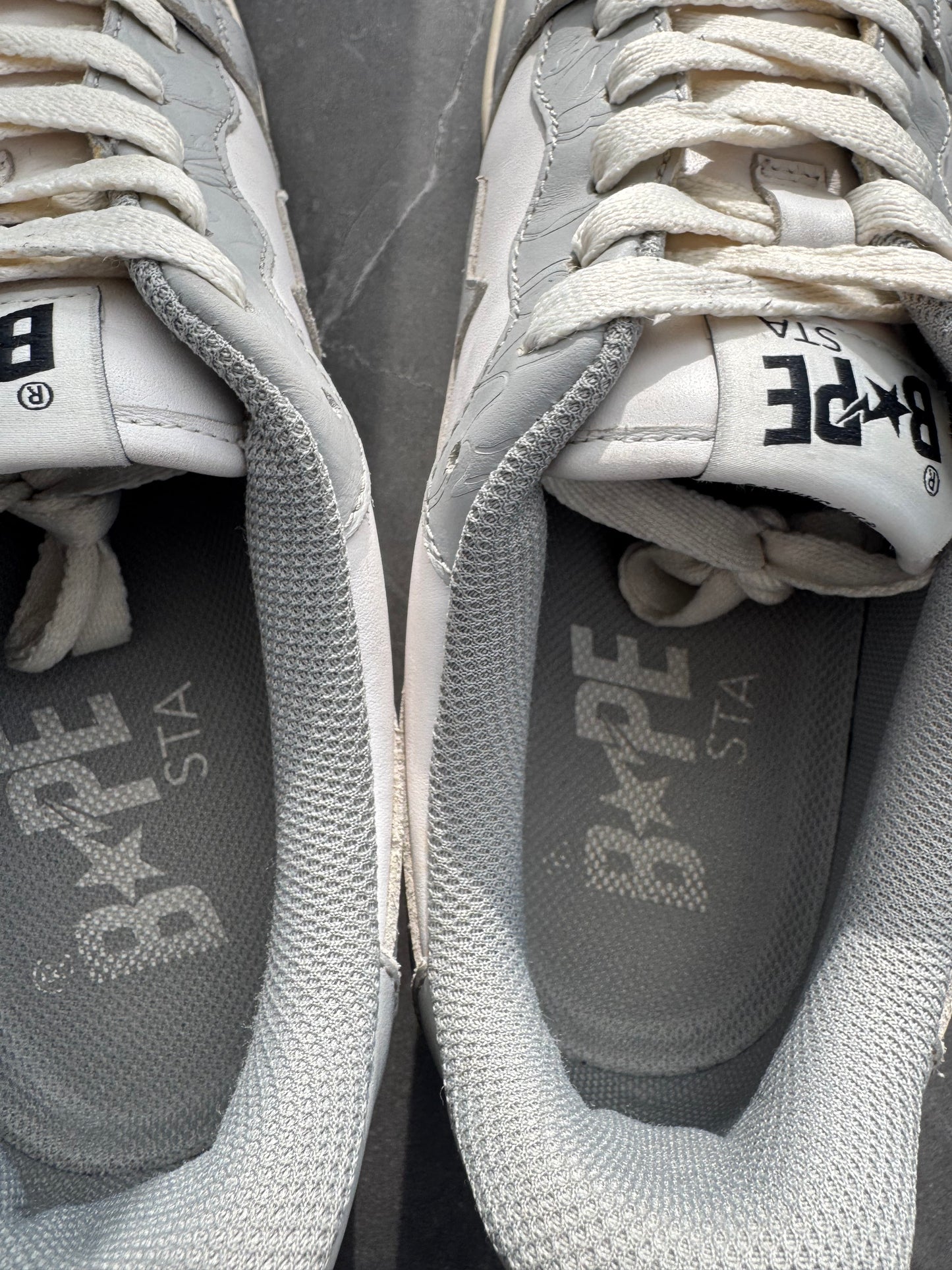 A Bathing Ape Court Sta Light Grey Cream