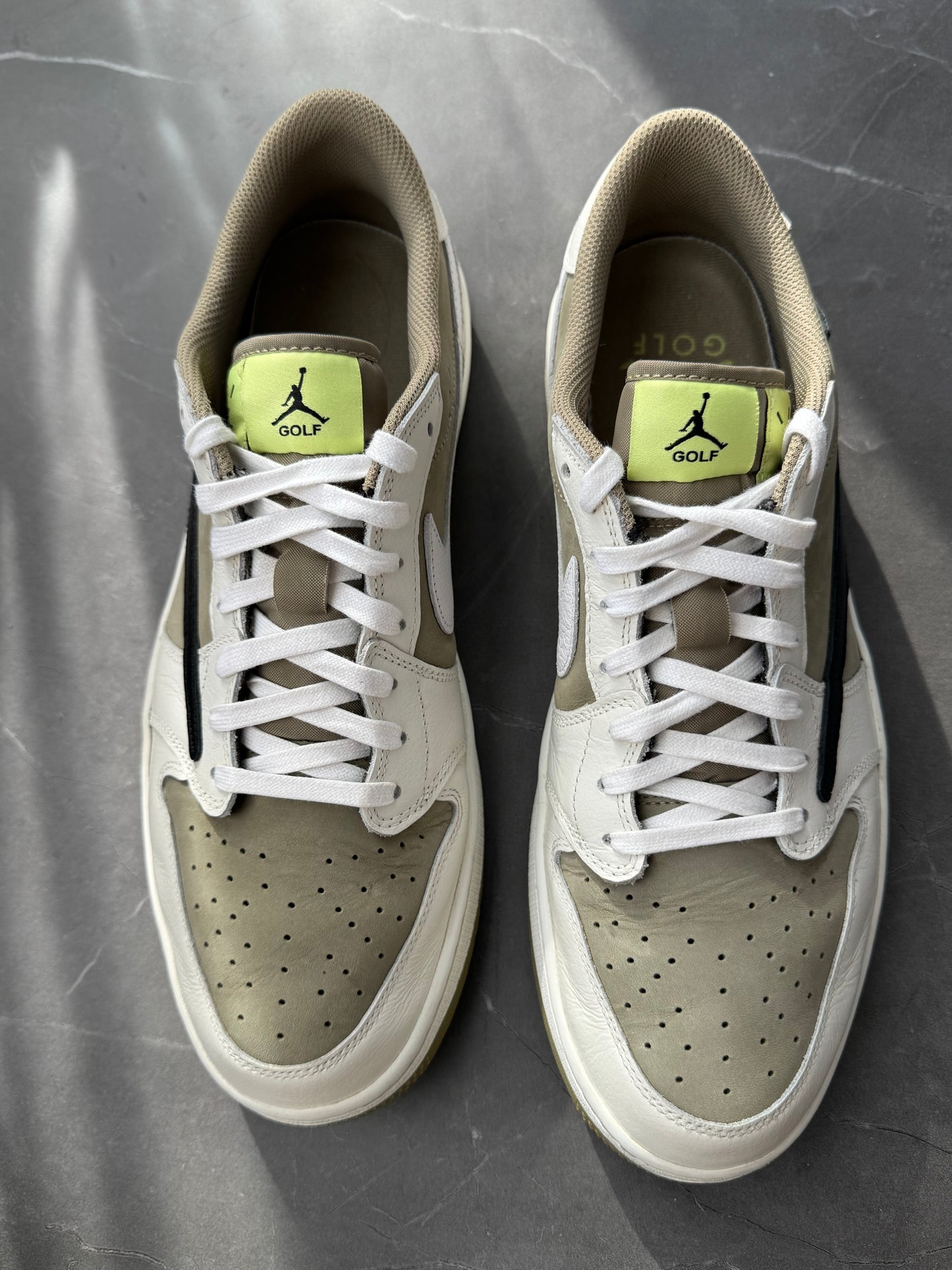 Air Jordan 1 Low Golf Travis Scott Netural Olive