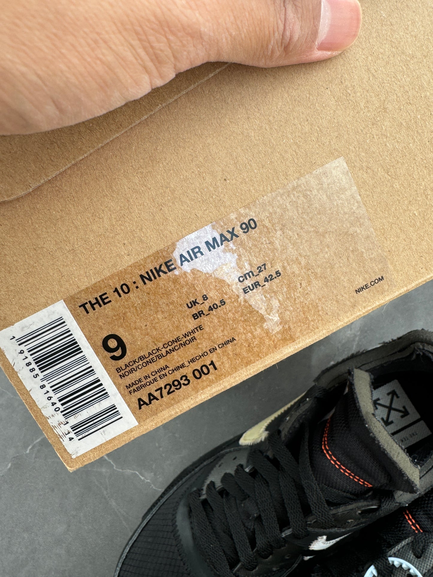 Air Max 90 Off-White Black US9