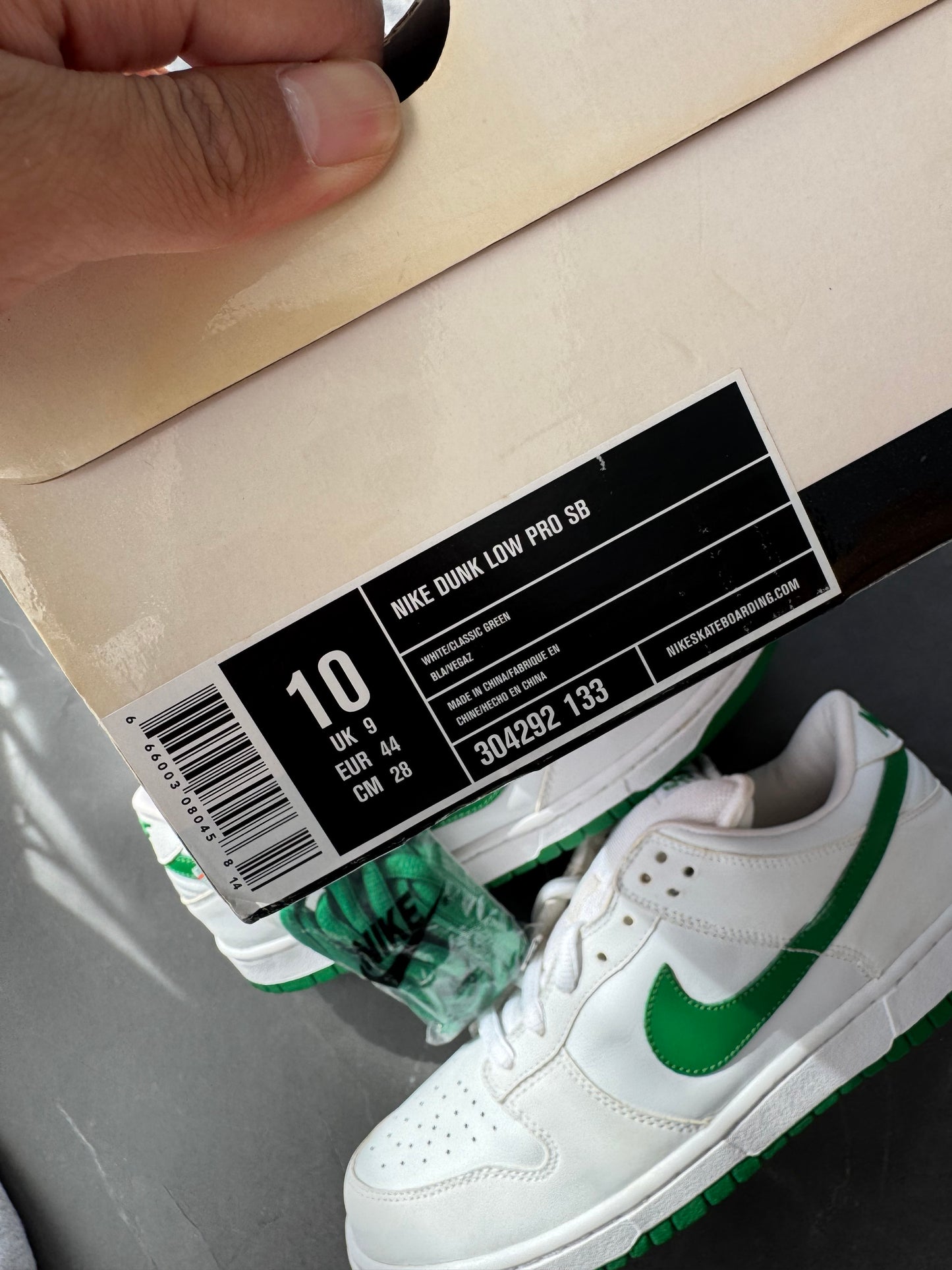 Dunk Low Pro SB White Classic Green 2005