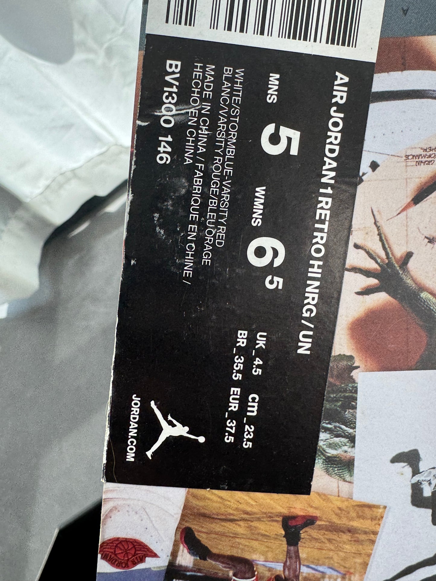 Air Jordan 1 High Union Blue Toe US5