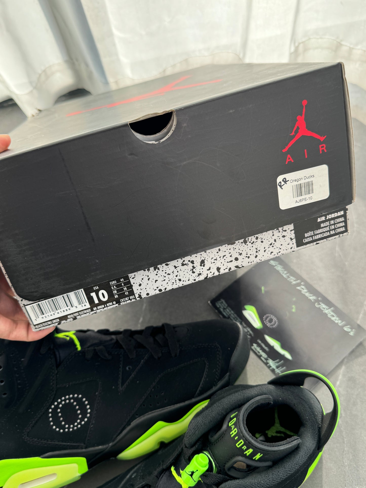 Air Jordan 6 Oregon PE US10 & 10.5