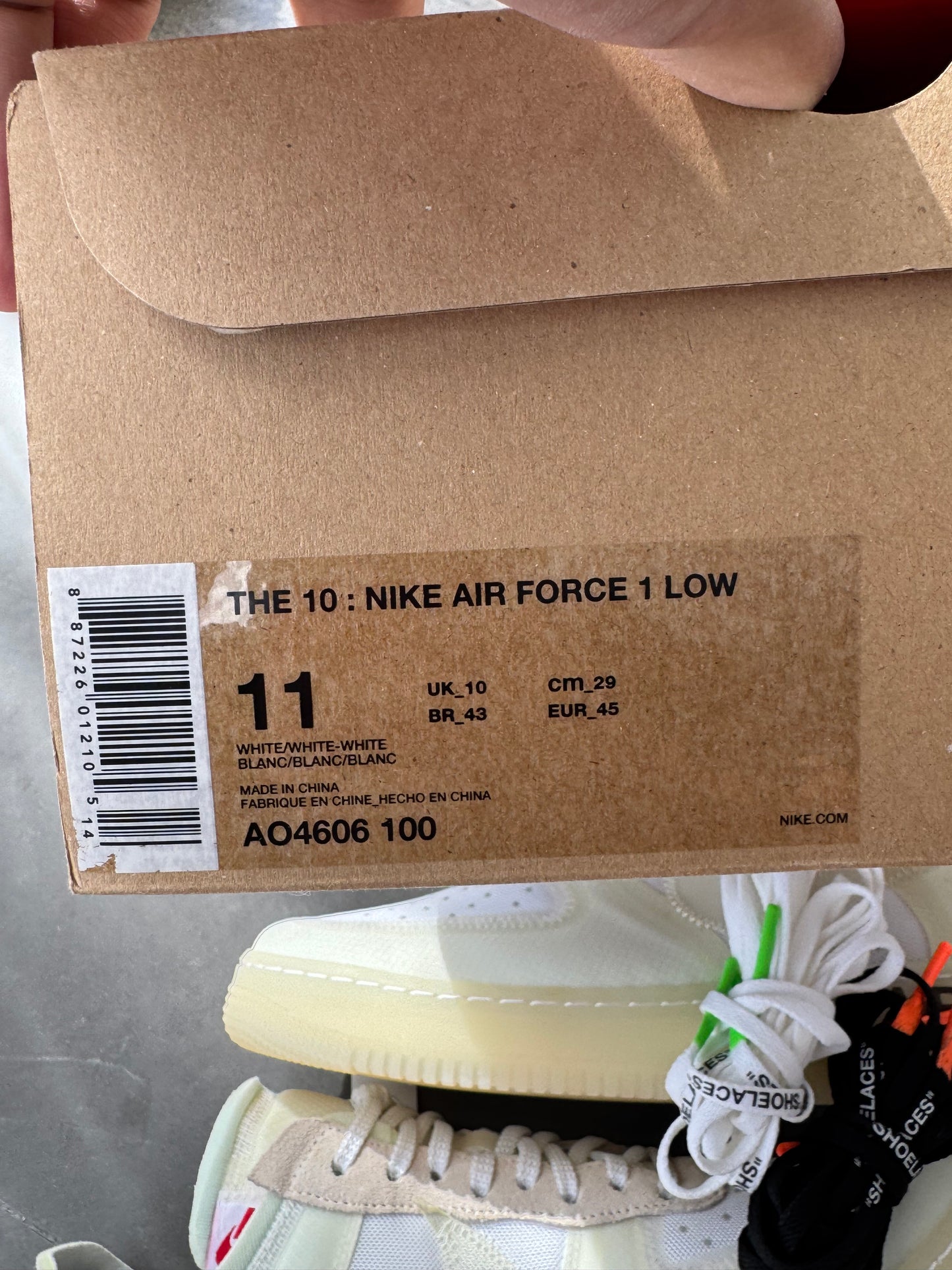 Air Force 1 Low Off-White The Ten US11