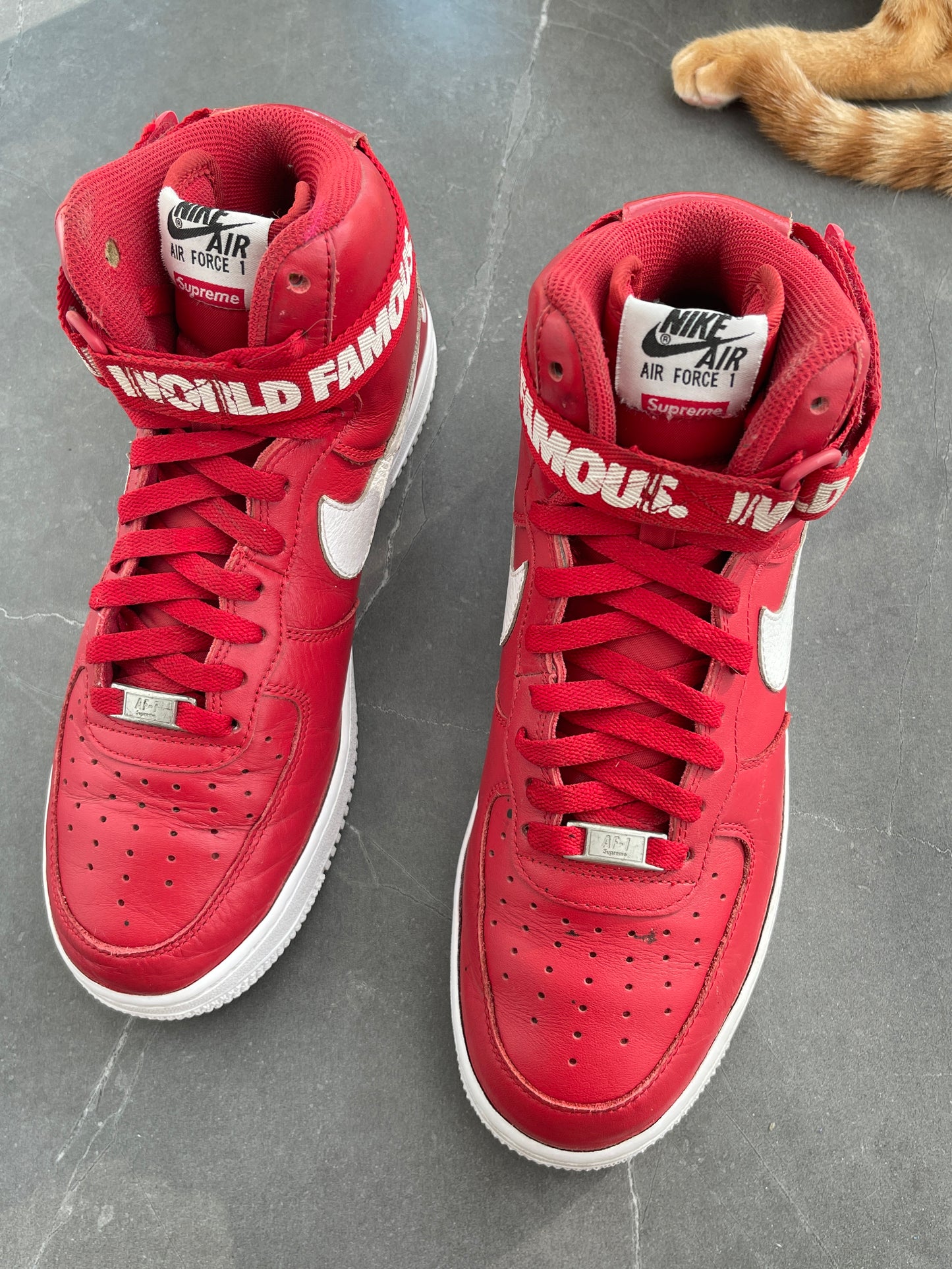 Air Force 1 High Supreme World Famous Red 2014 US8.5