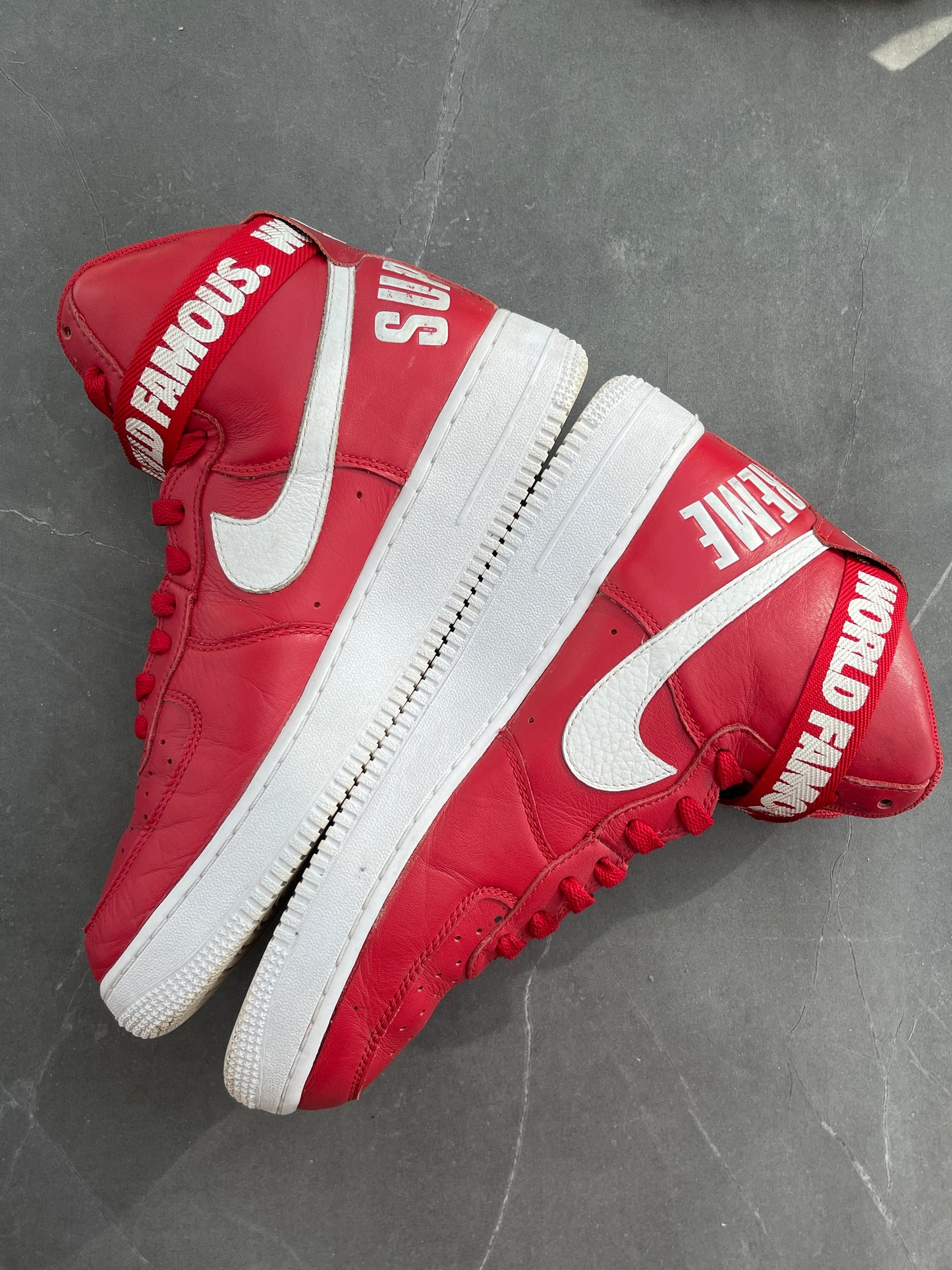 Air Force 1 High Supreme World Famous Red 2014 US8.5