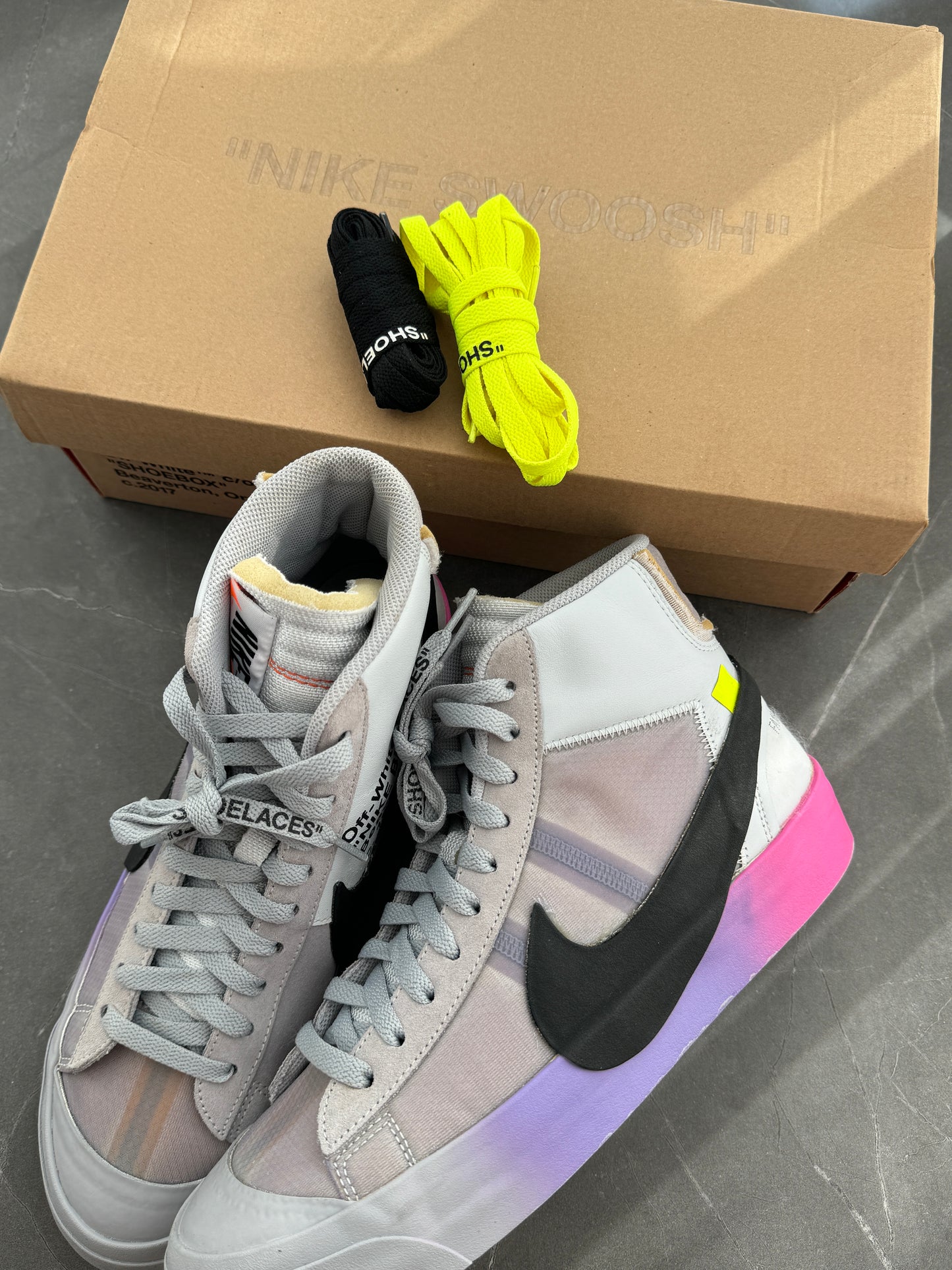 Nike Blazer Off-White Wolf Grey Serena Queen US9.5