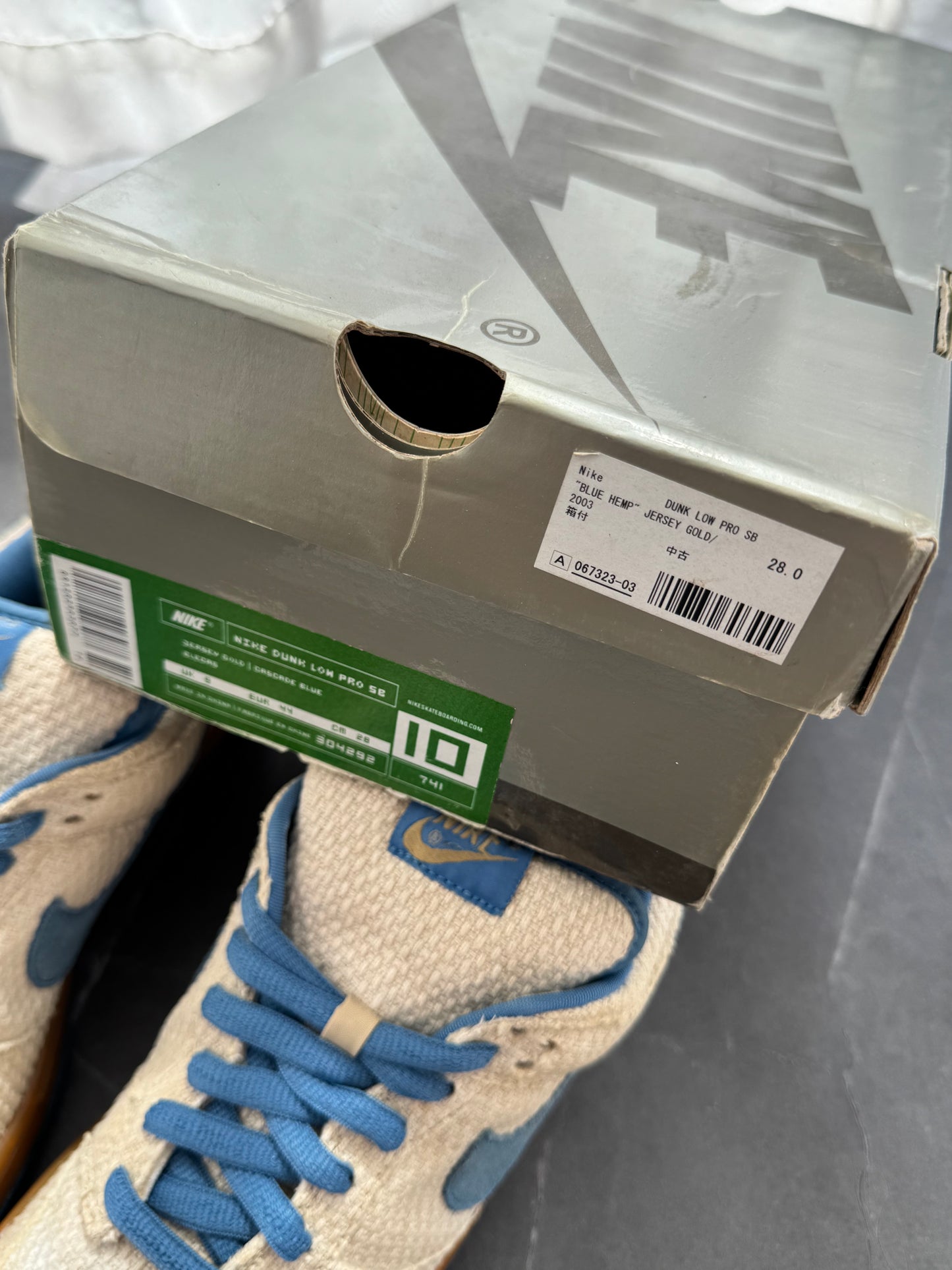 Dunk Low Pro SB Blue Hemp Cascade 2004