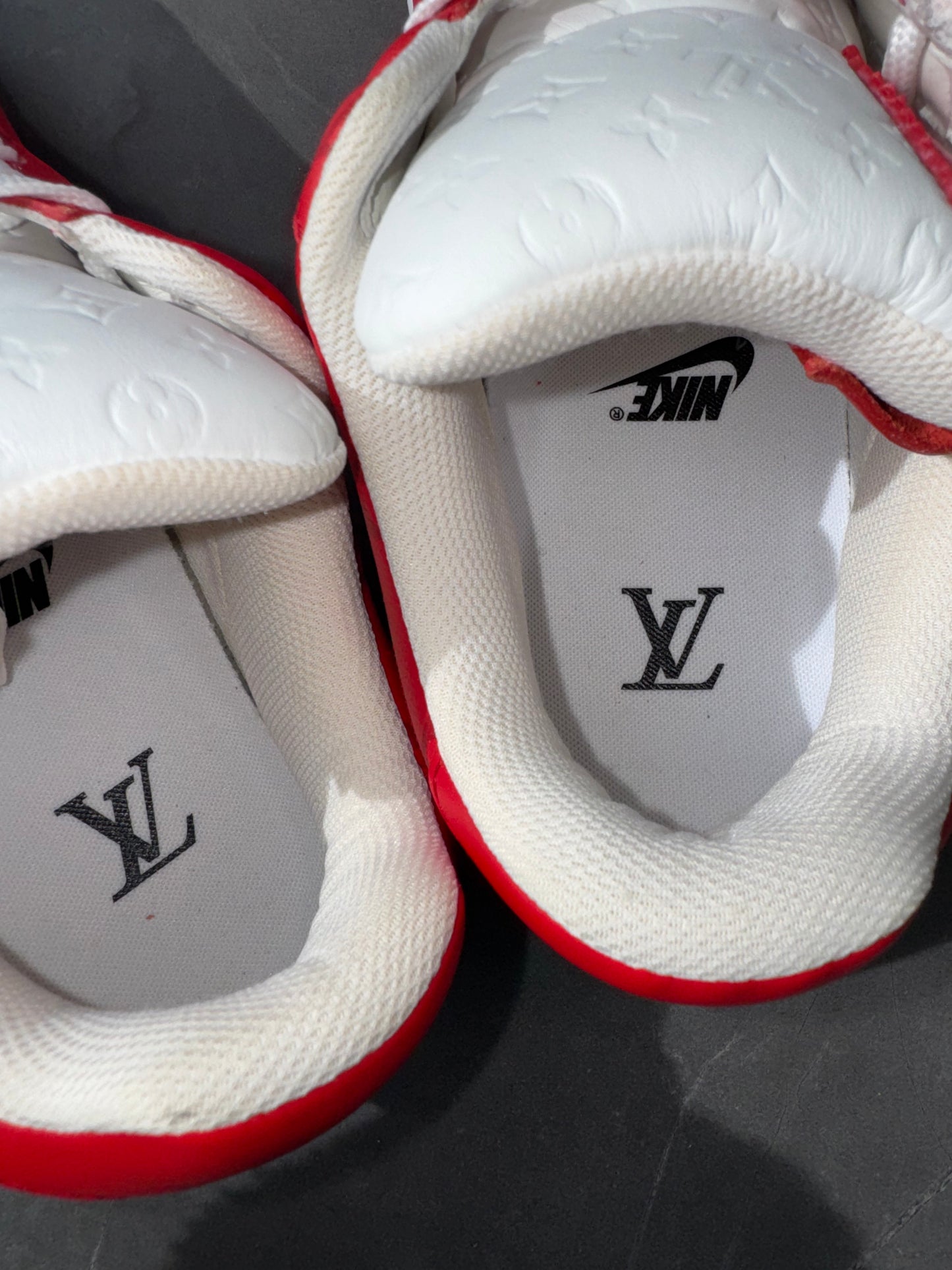 Louis Vuitton Air Force 1 Low By Virgil Abloh White Red